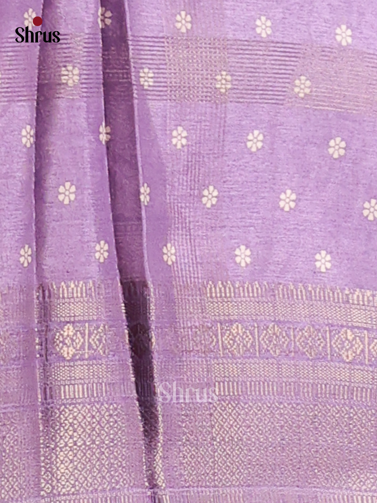 Lilac - Semi Crepe Saree - Shop on Shrus.com