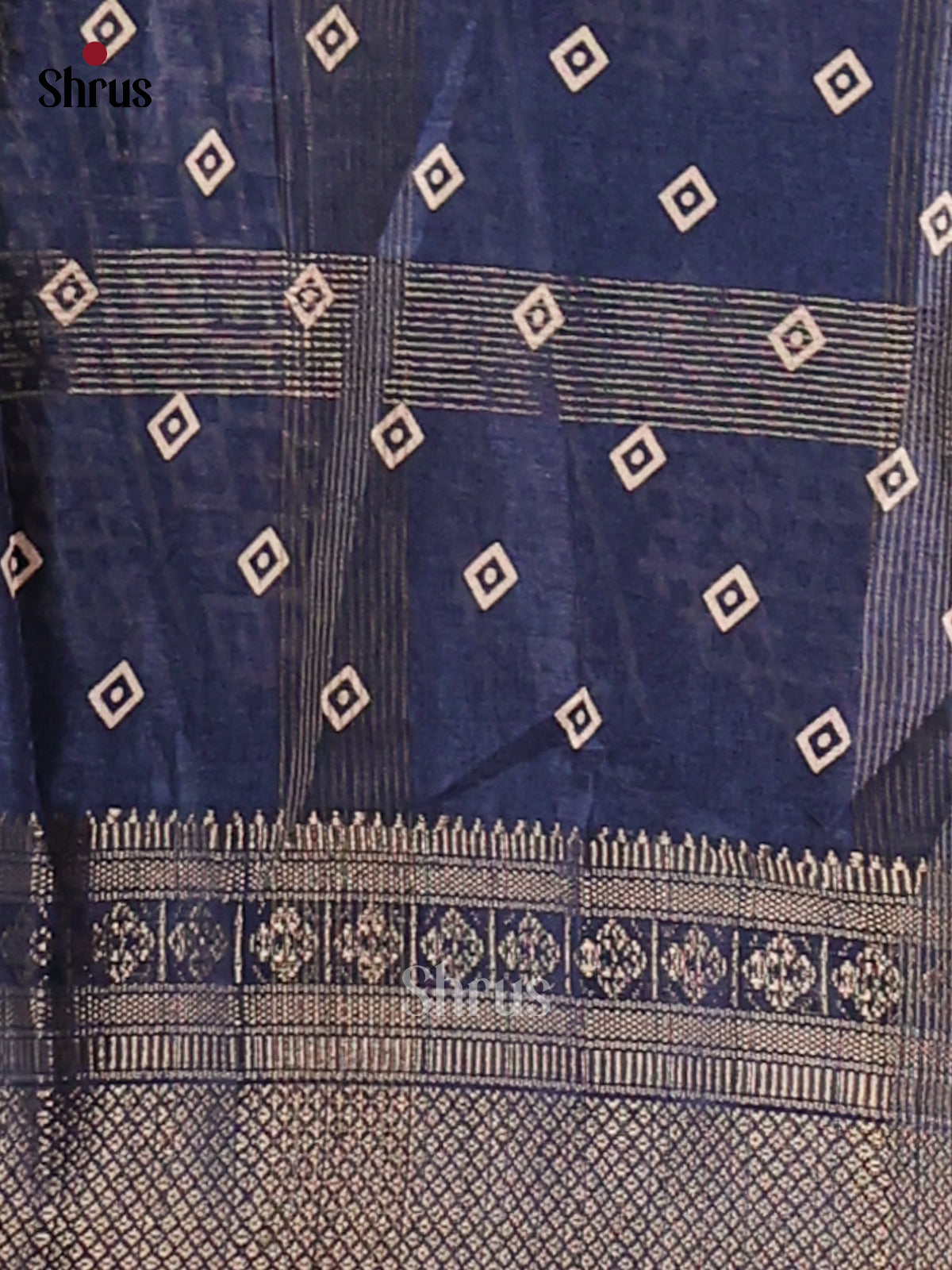 Blue - Semi Crepe Saree - Shop on Shrus.com