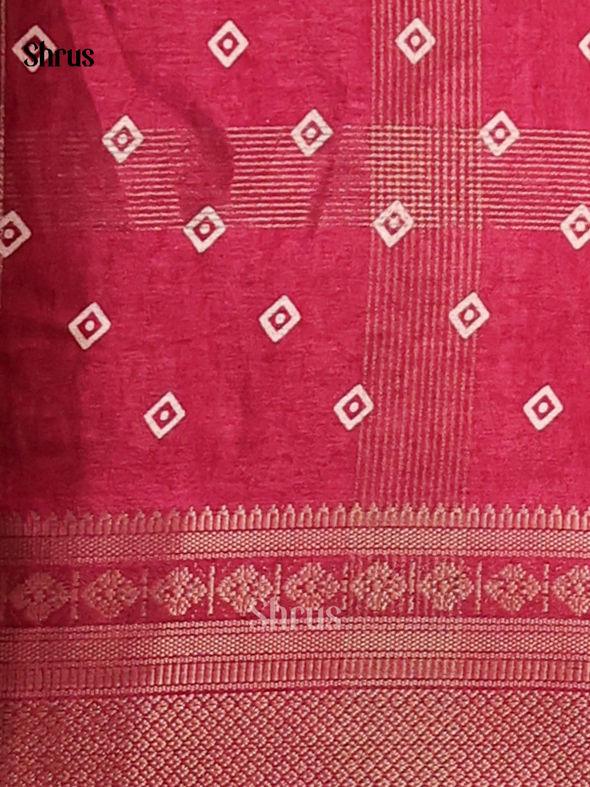 Maroon - Semi Crepe Saree - Shop on Shrus.com