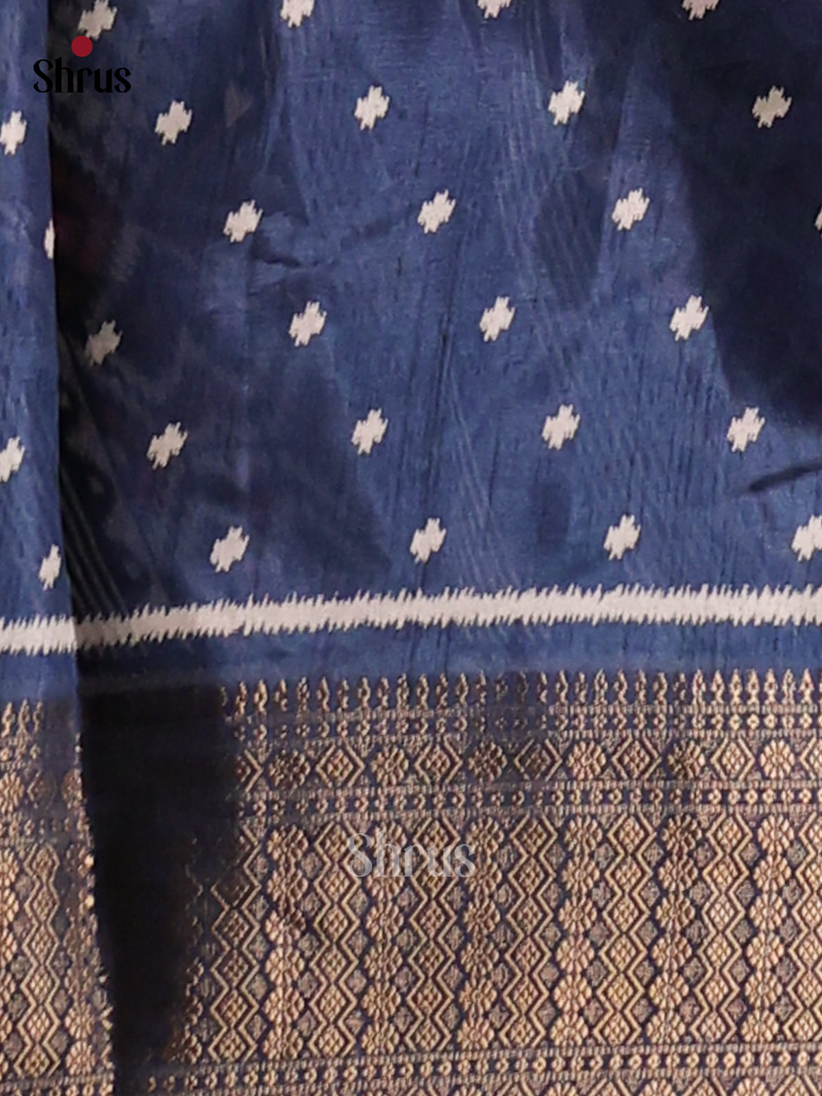 Blue - Semi Crepe Saree - Shop on Shrus.com
