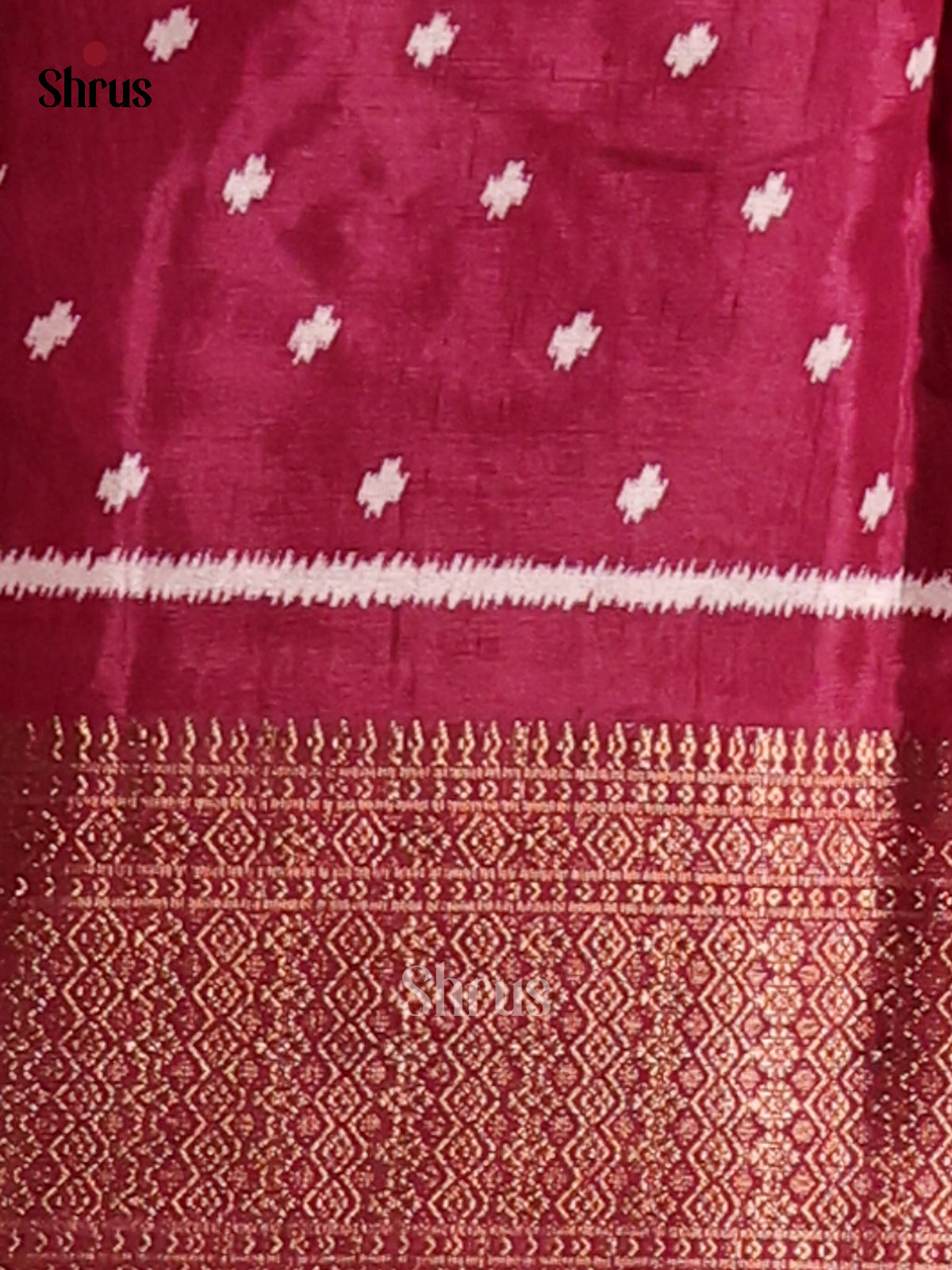 Maroon - Semi Crepe Saree - Shop on Shrus.com