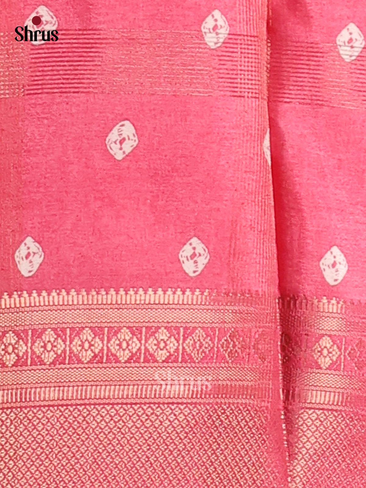 Pink - Semi Crepe Saree - Shop on Shrus.com