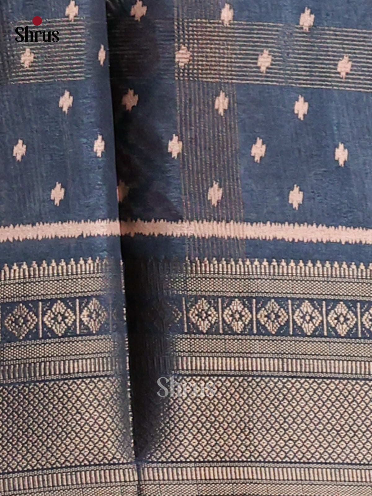 Blue - Semi Crepe Saree - Shop on Shrus.com