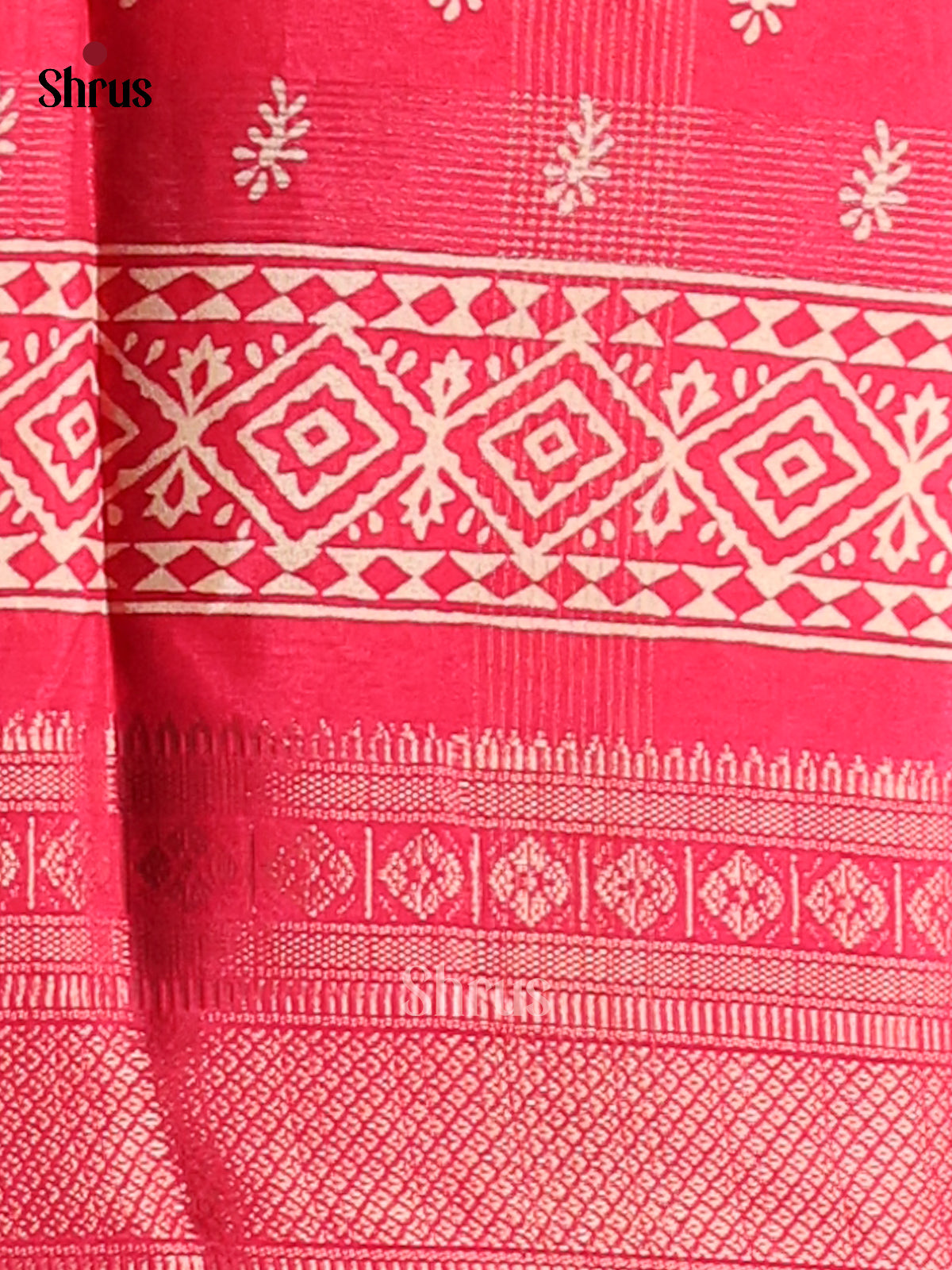 Pink - Semi Crepe Saree - Shop on Shrus.com