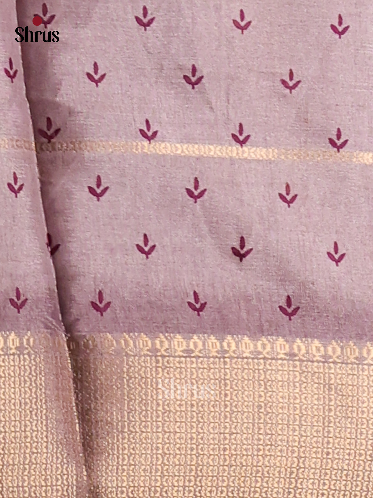 Lavender & Purple - Semi Crepe Saree - Shop on Shrus.com