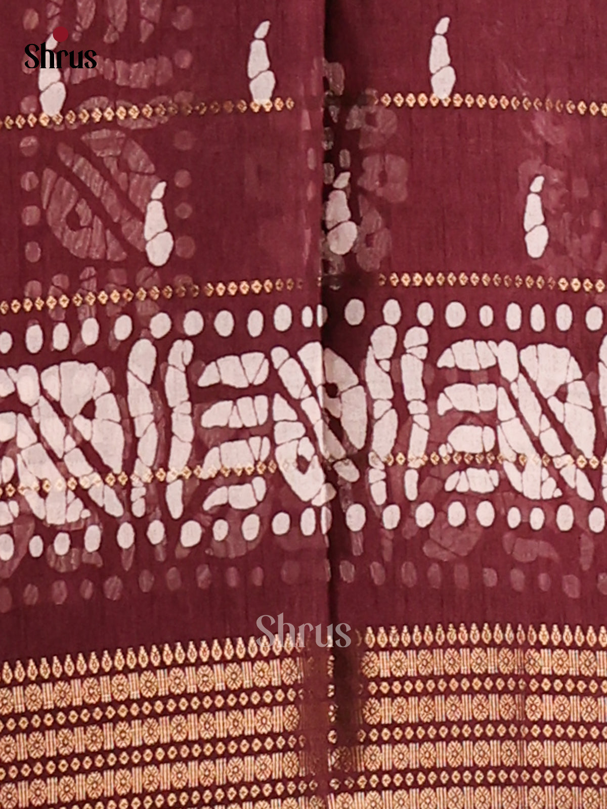 Brown - Semi Crepe Saree - Shop on Shrus.com