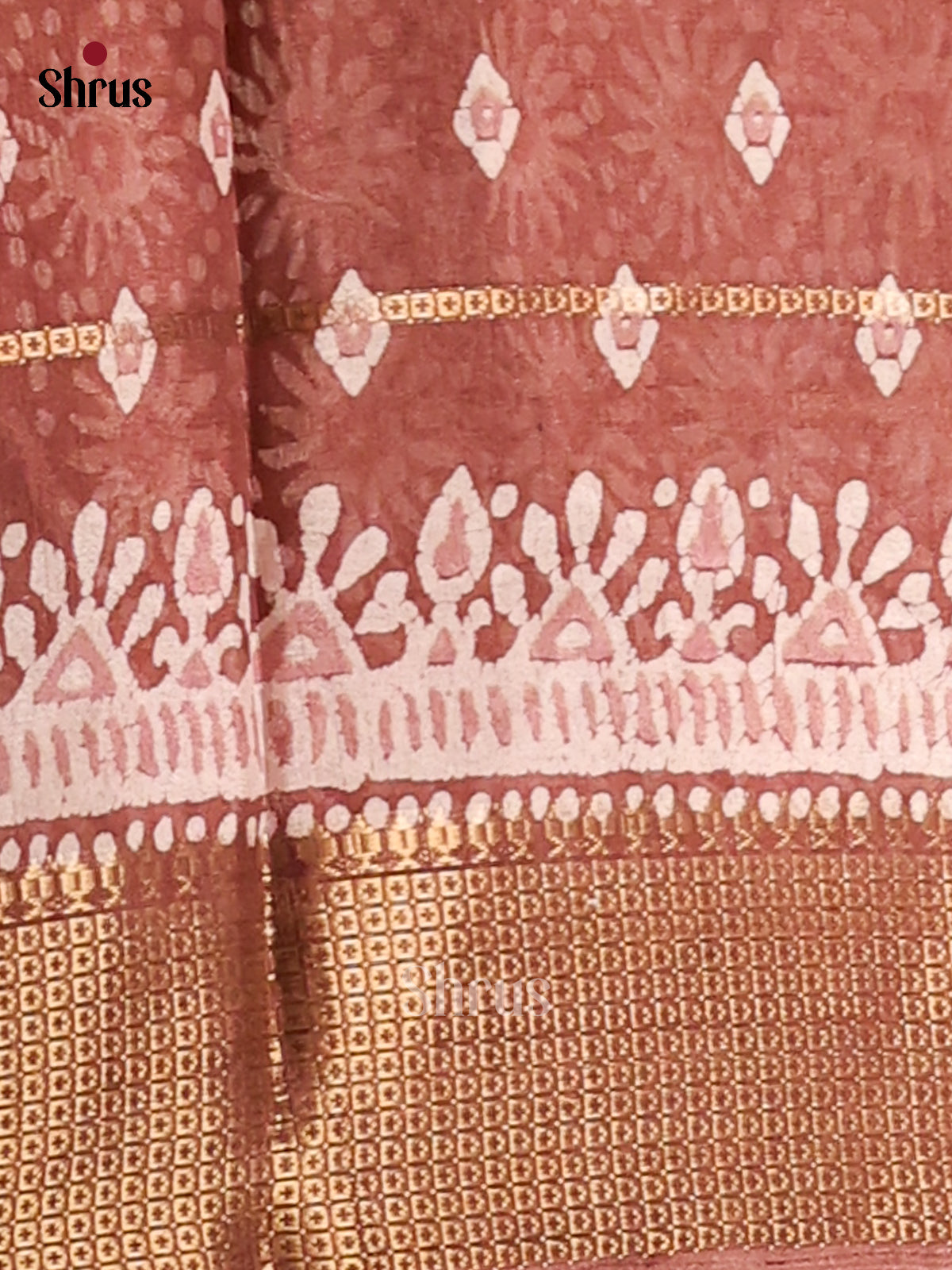 Brown - Semi Crepe Saree - Shop on Shrus.com