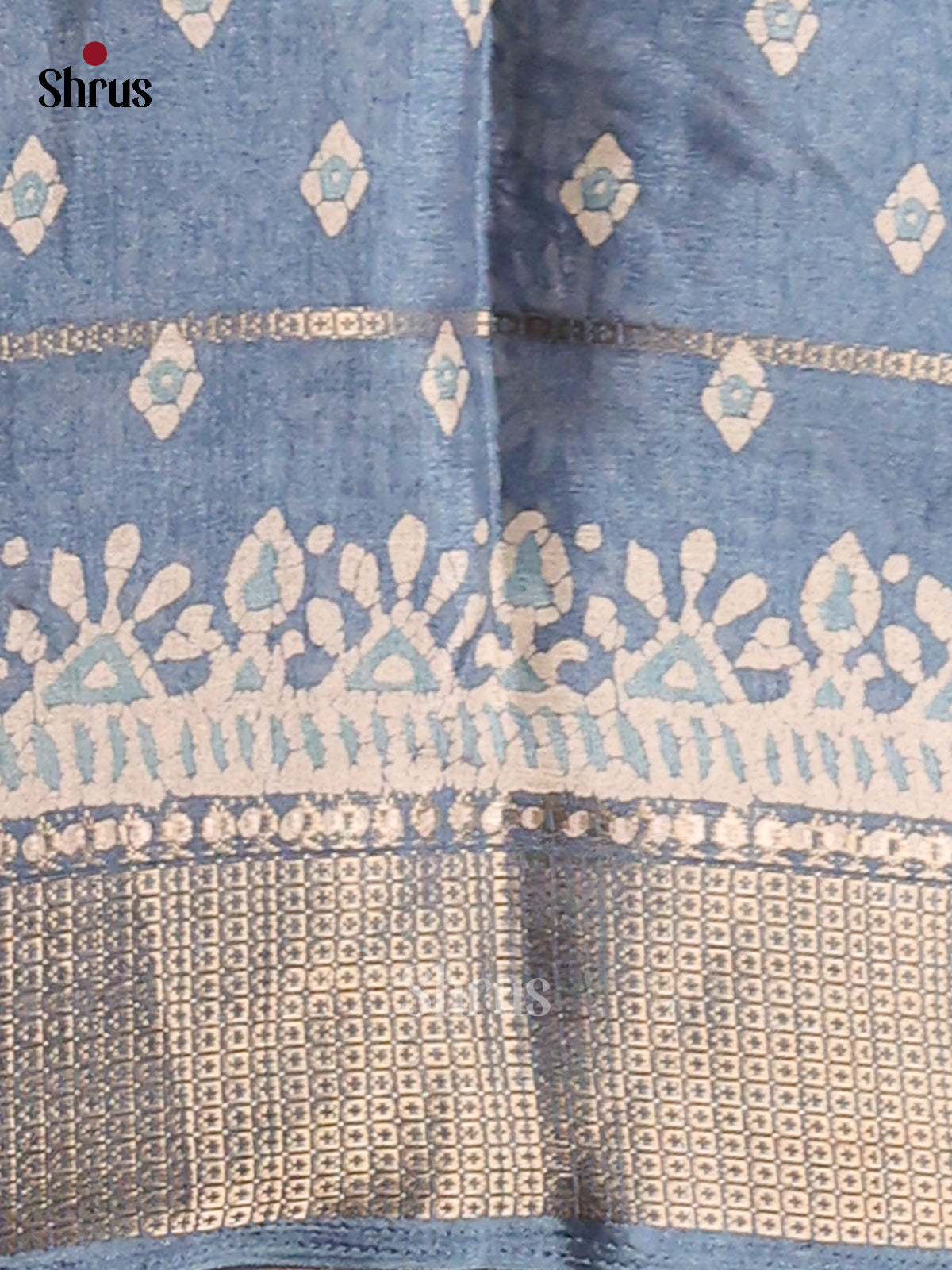 Blue - Semi Crepe Saree - Shop on Shrus.com