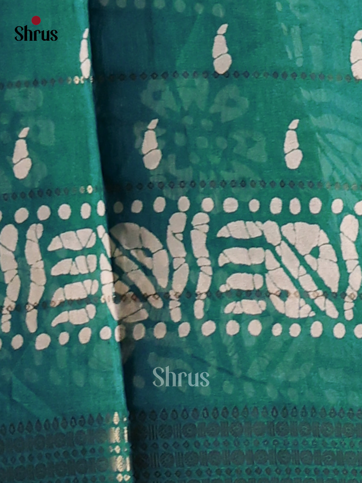 Green - Semi Crepe Saree - Shop on Shrus.com