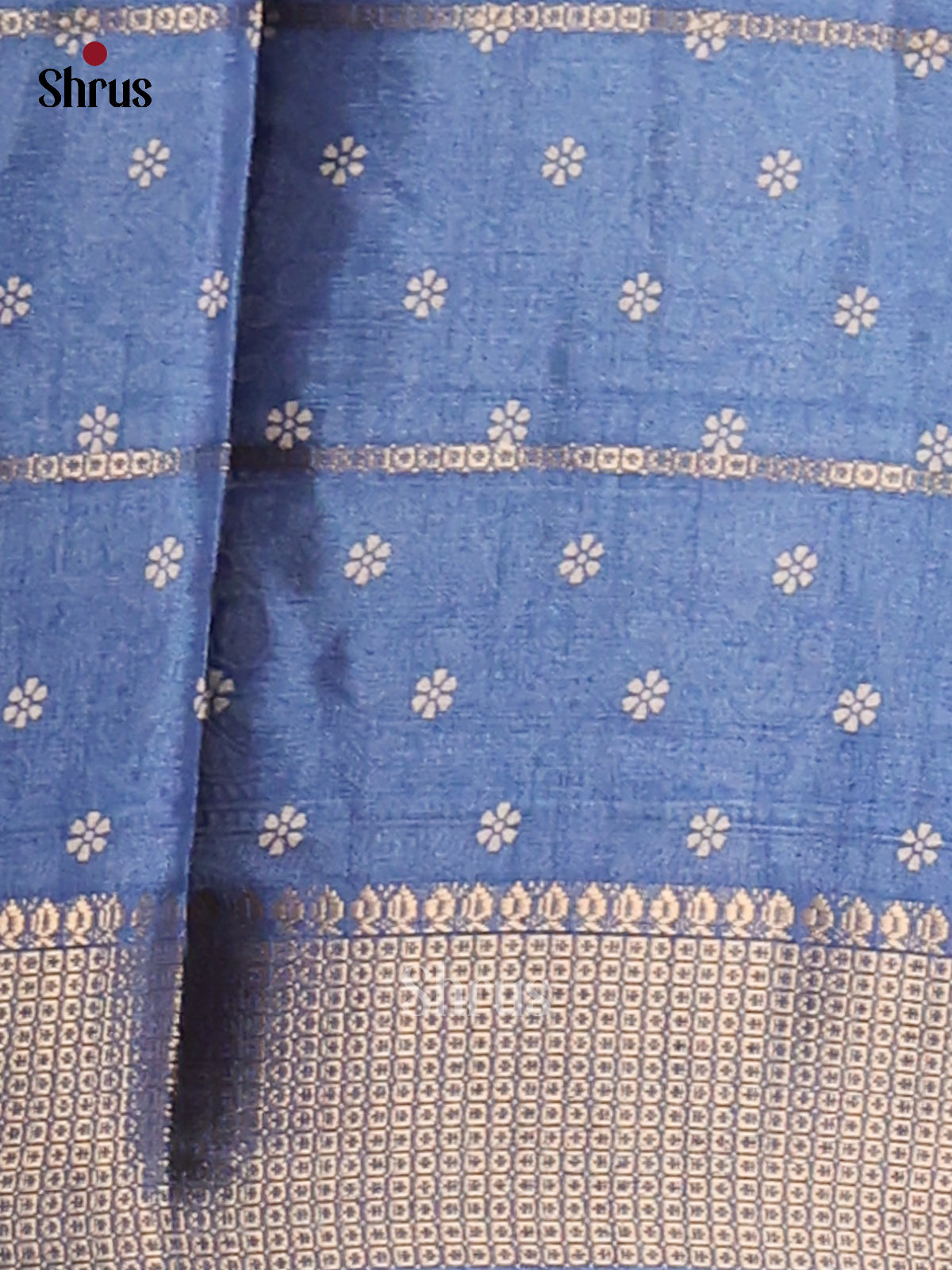 Blue - Semi Crepe Saree - Shop on Shrus.com