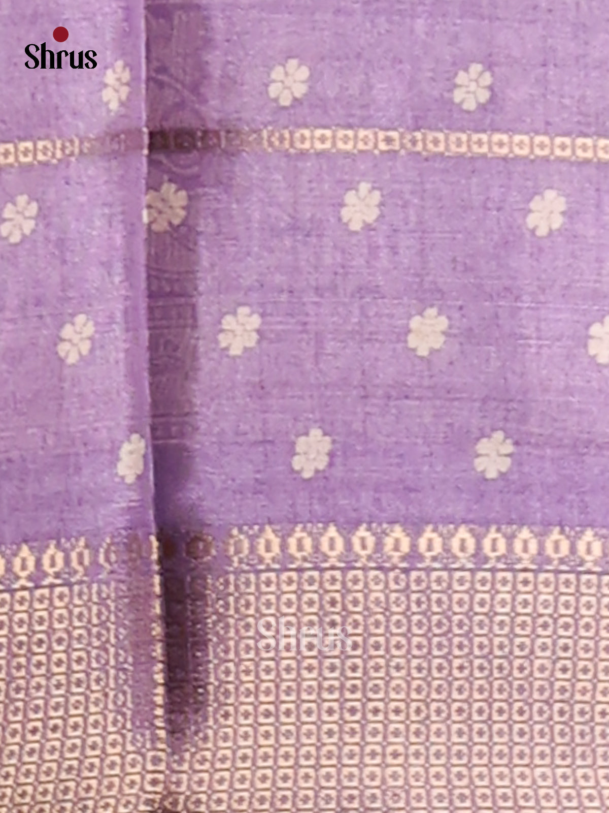 Lavender- Semi Crepe Saree - Shop on Shrus.com