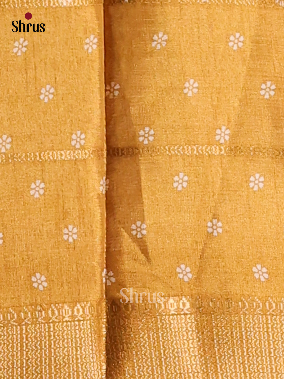 Mustard - Semi Crepe Saree - Shop on Shrus.com