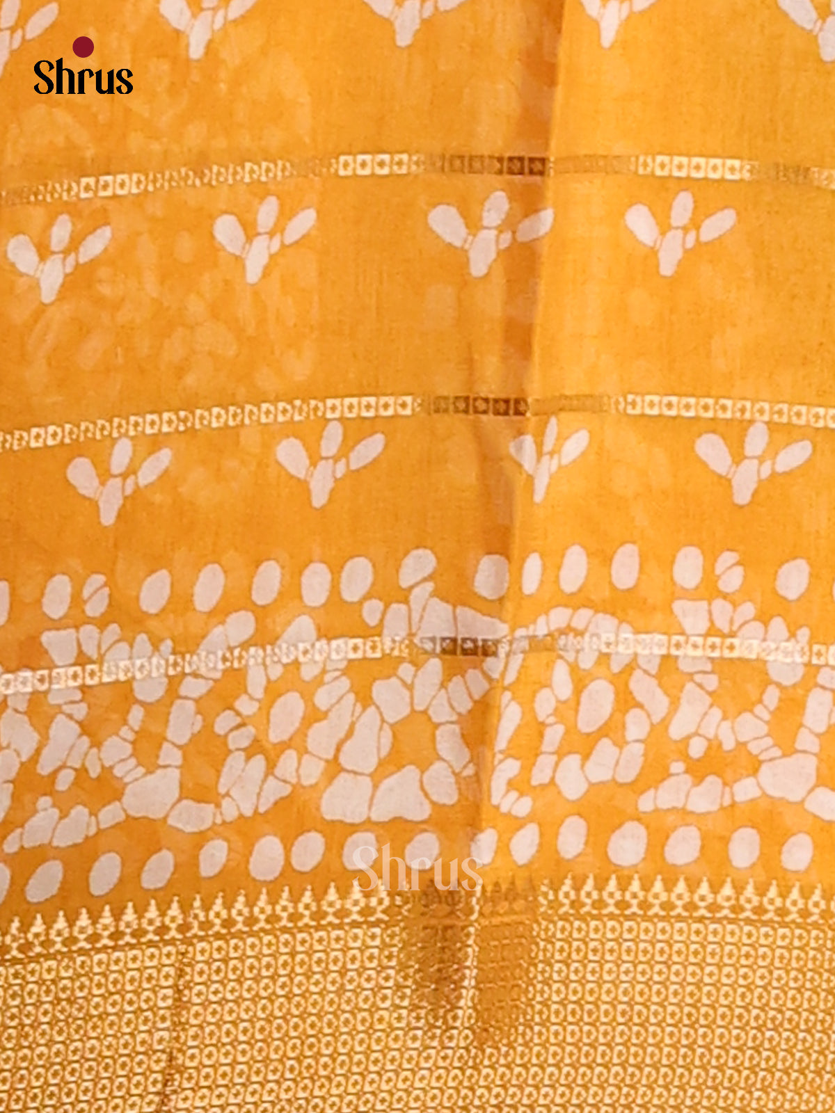 Mustard - Semi Crepe Saree - Shop on Shrus.com