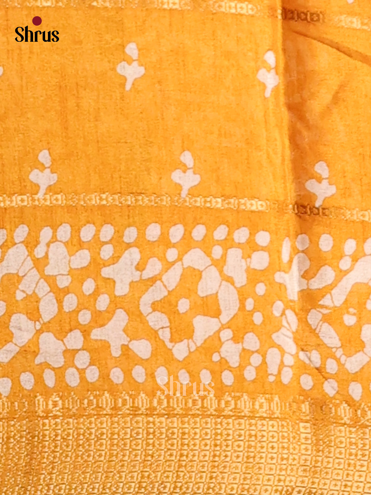 Mustard - Semi Crepe Saree - Shop on Shrus.com