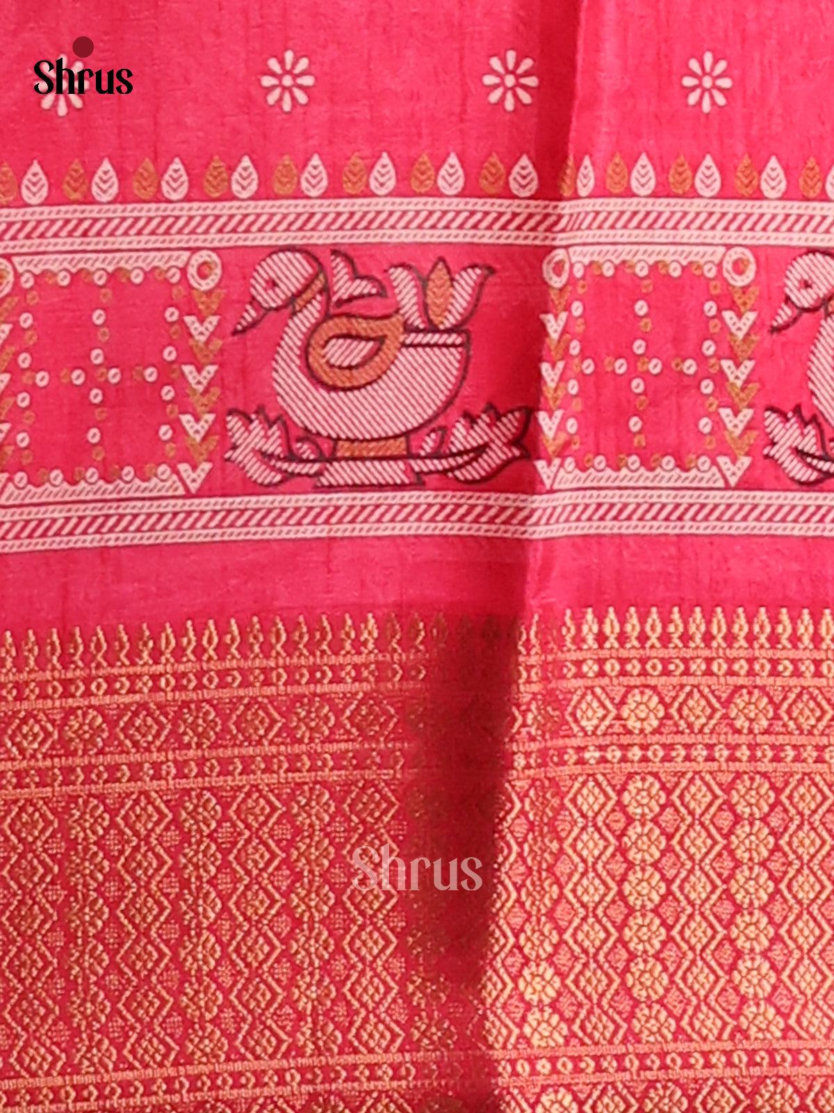 Pink - Semi Crepe Saree - Shop on Shrus.com