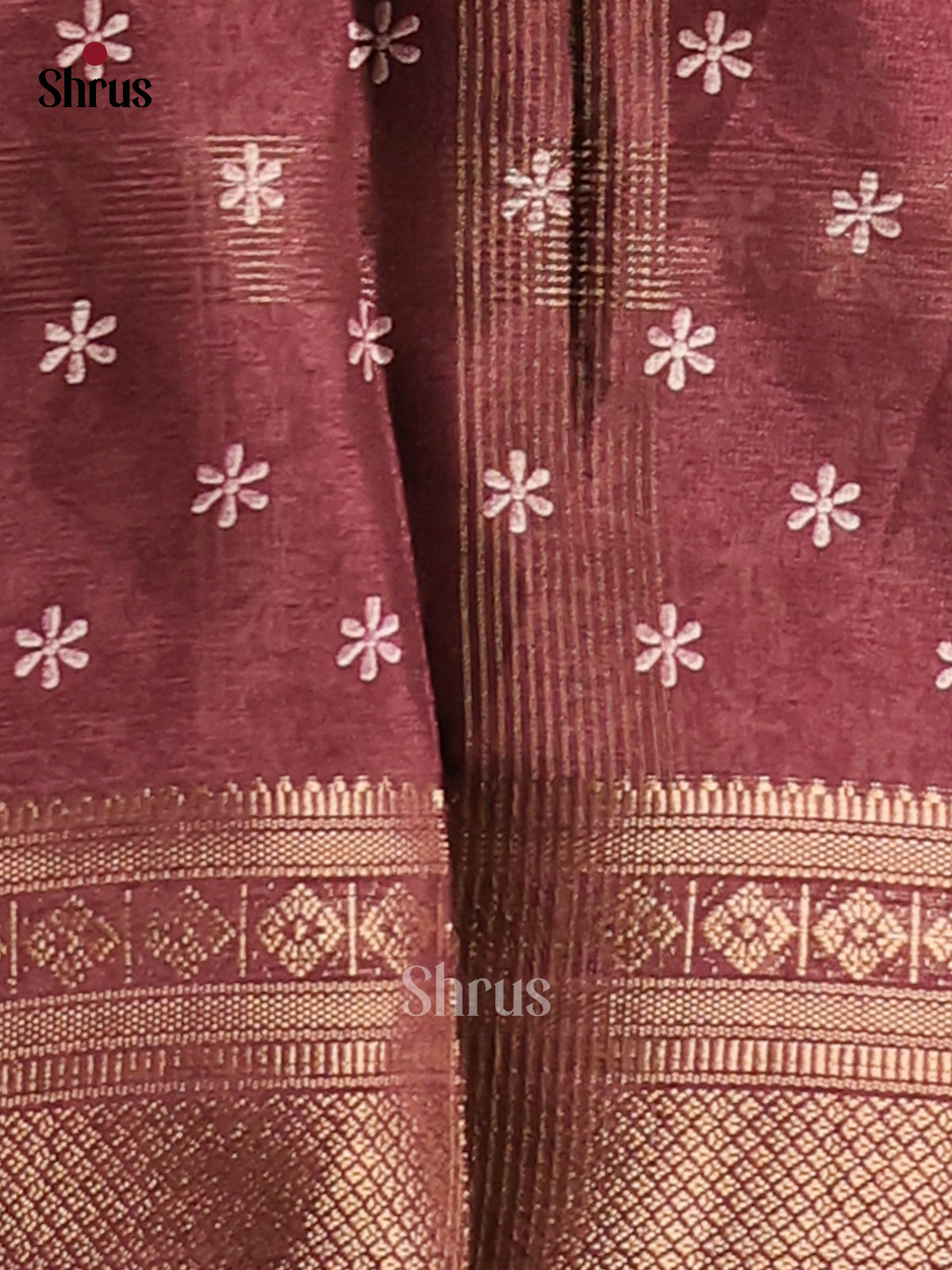 Brown- Semi Crepe Saree - Shop on Shrus.com