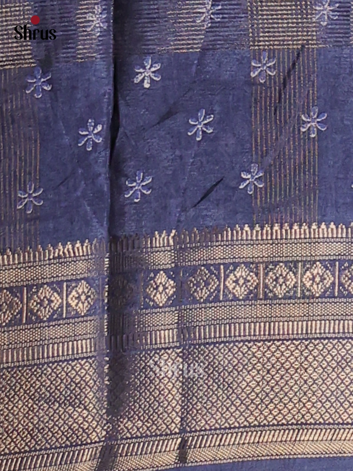 Blue - Semi Crepe Saree - Shop on Shrus.com