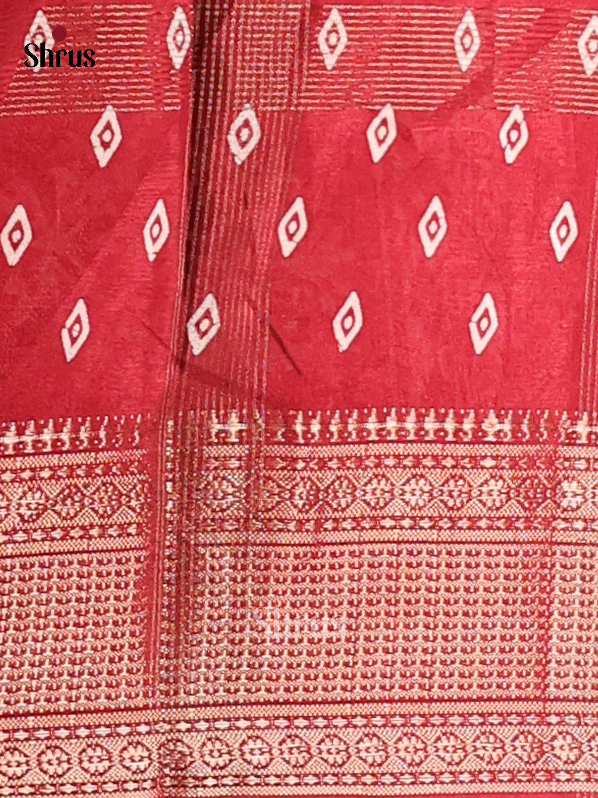 Maroon - Semi Crepe Saree - Shop on Shrus.com