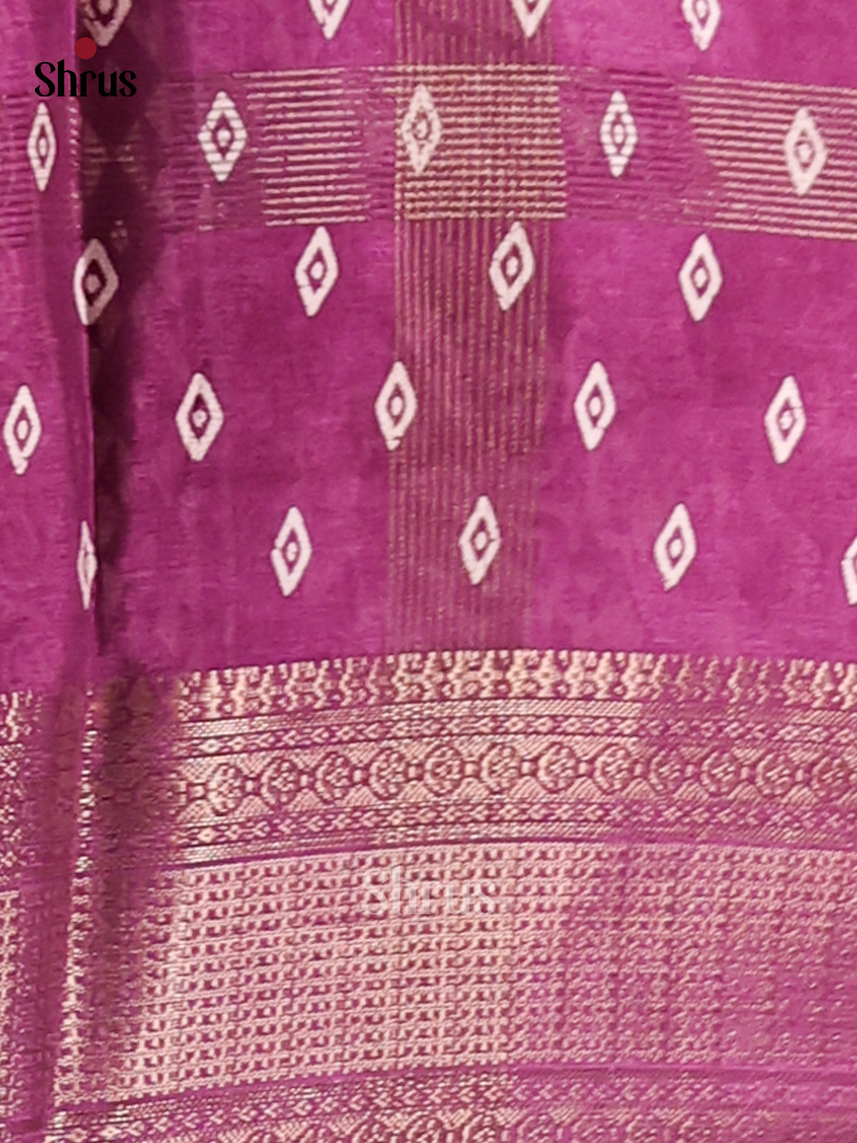 Dark Lavender - Semi Crepe Saree - Shop on Shrus.com