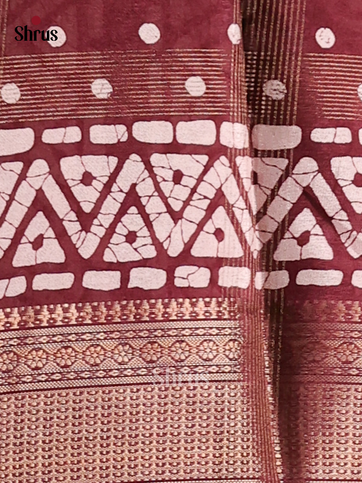 Brown- Semi Crepe Saree - Shop on Shrus.com