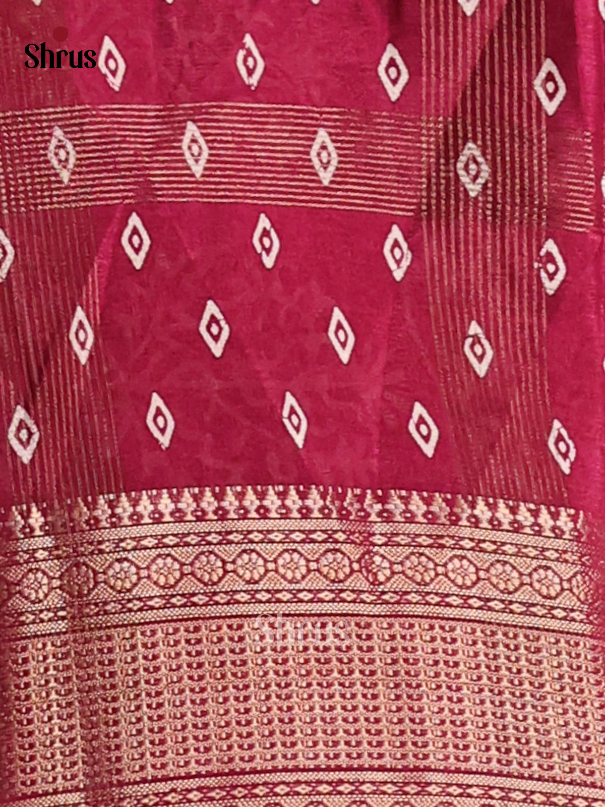 Maroon - Semi Crepe Saree - Shop on Shrus.com