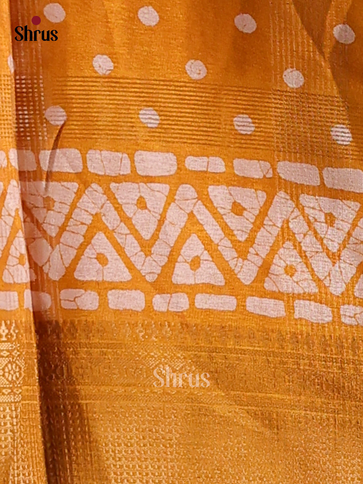 Mustard - Semi Crepe Saree - Shop on Shrus.com