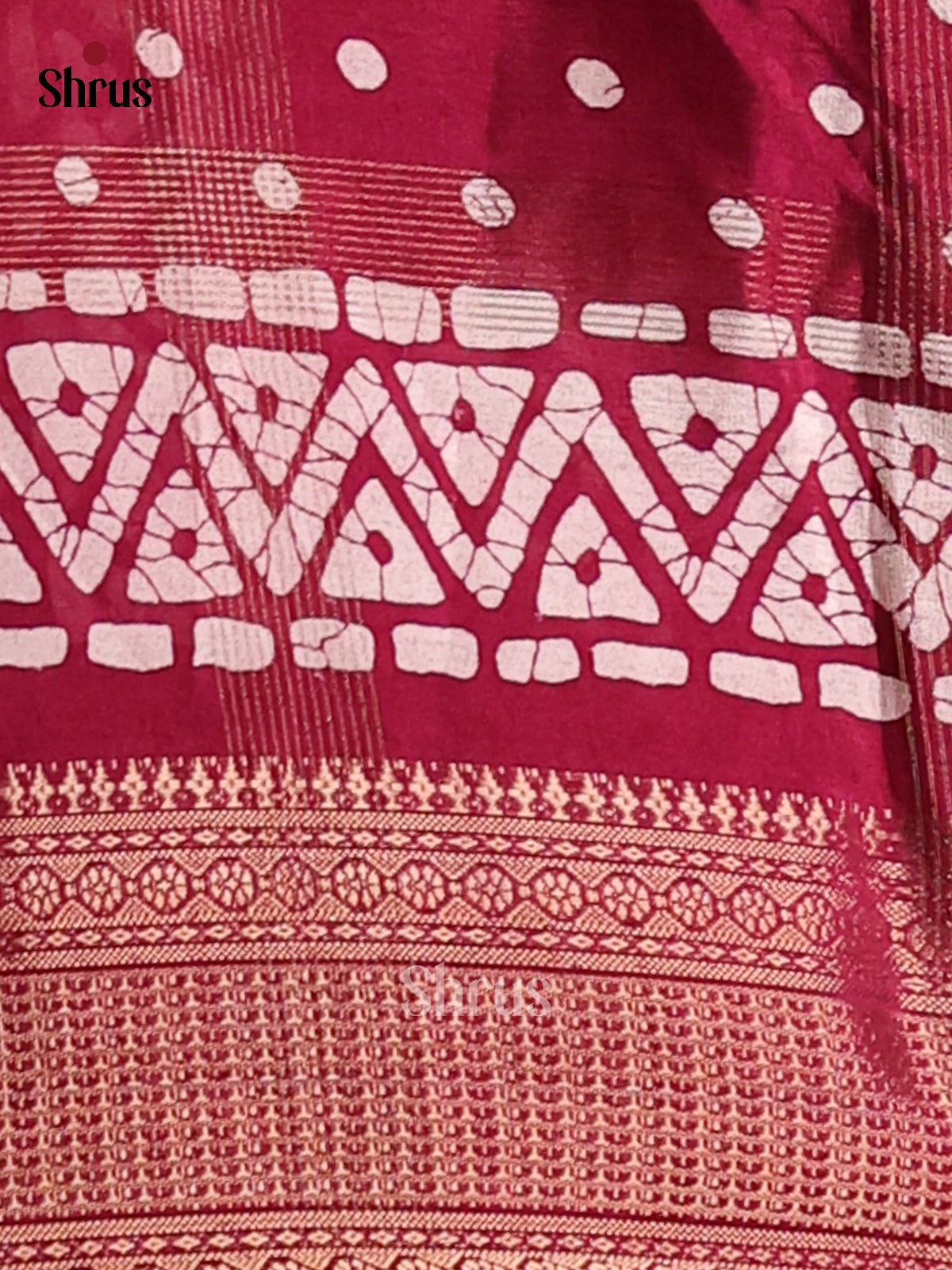 Maroon - Semi Crepe Saree - Shop on Shrus.com