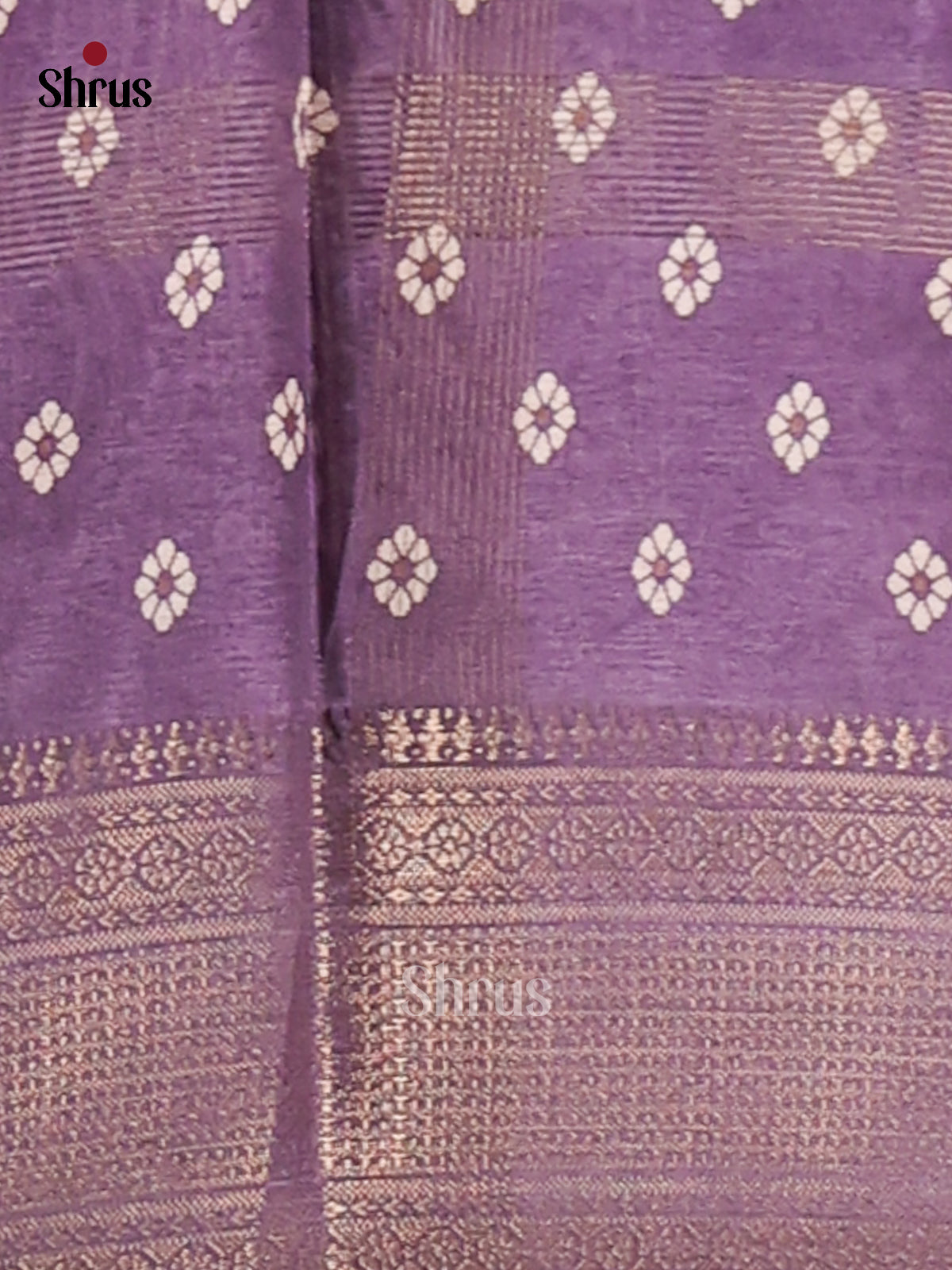 Lavender- Semi Crepe Saree - Shop on Shrus.com