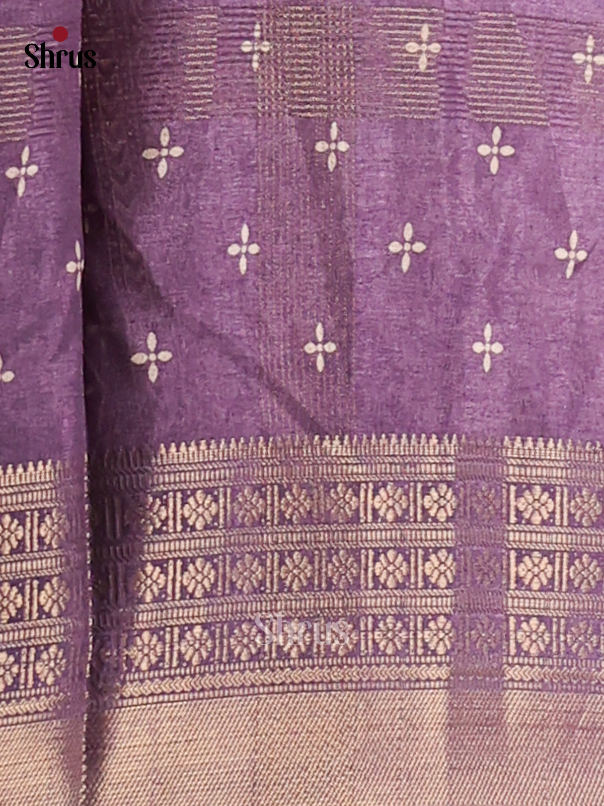 Lavender - Semi Crepe Saree - Shop on Shrus.com