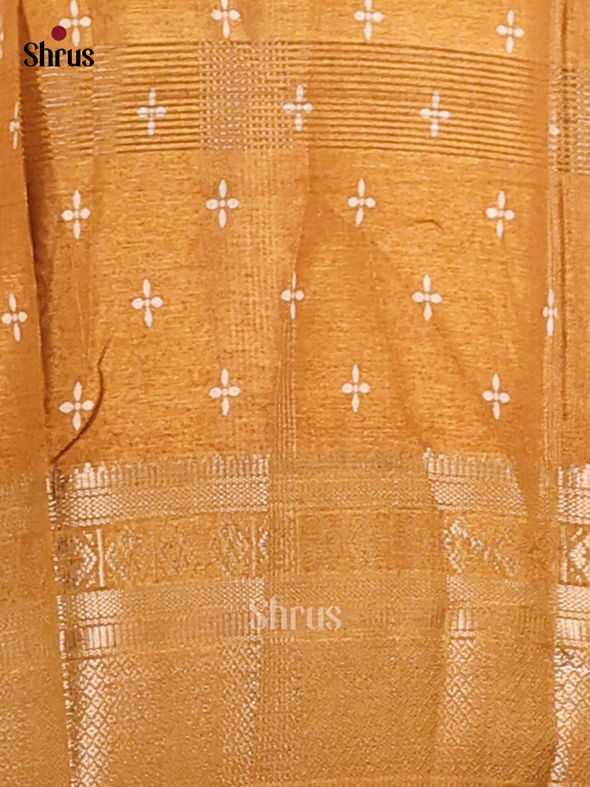 Mustard - Semi Crepe Saree - Shop on Shrus.com