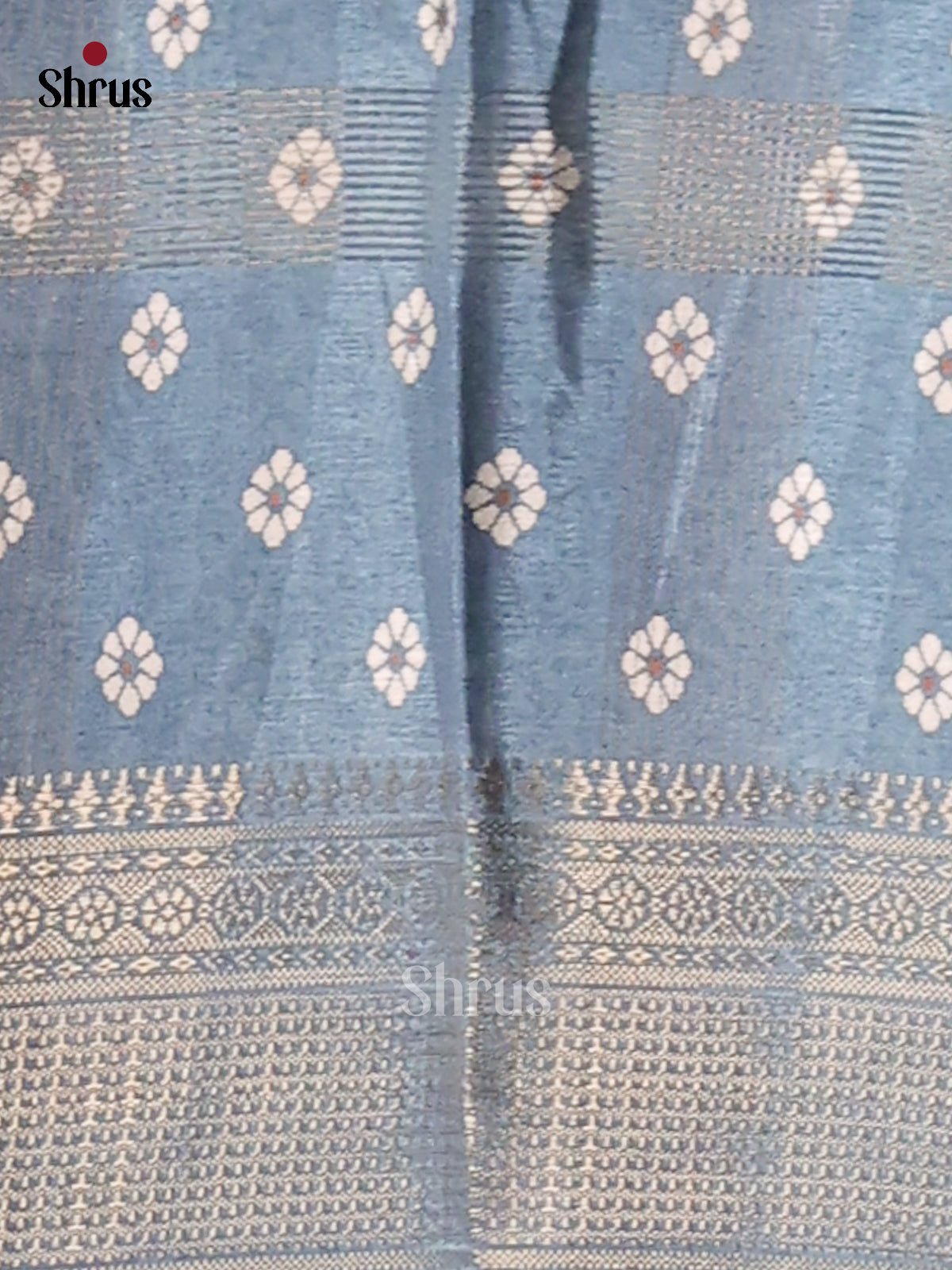 Grey - Semi Crepe Saree - Shop on Shrus.com