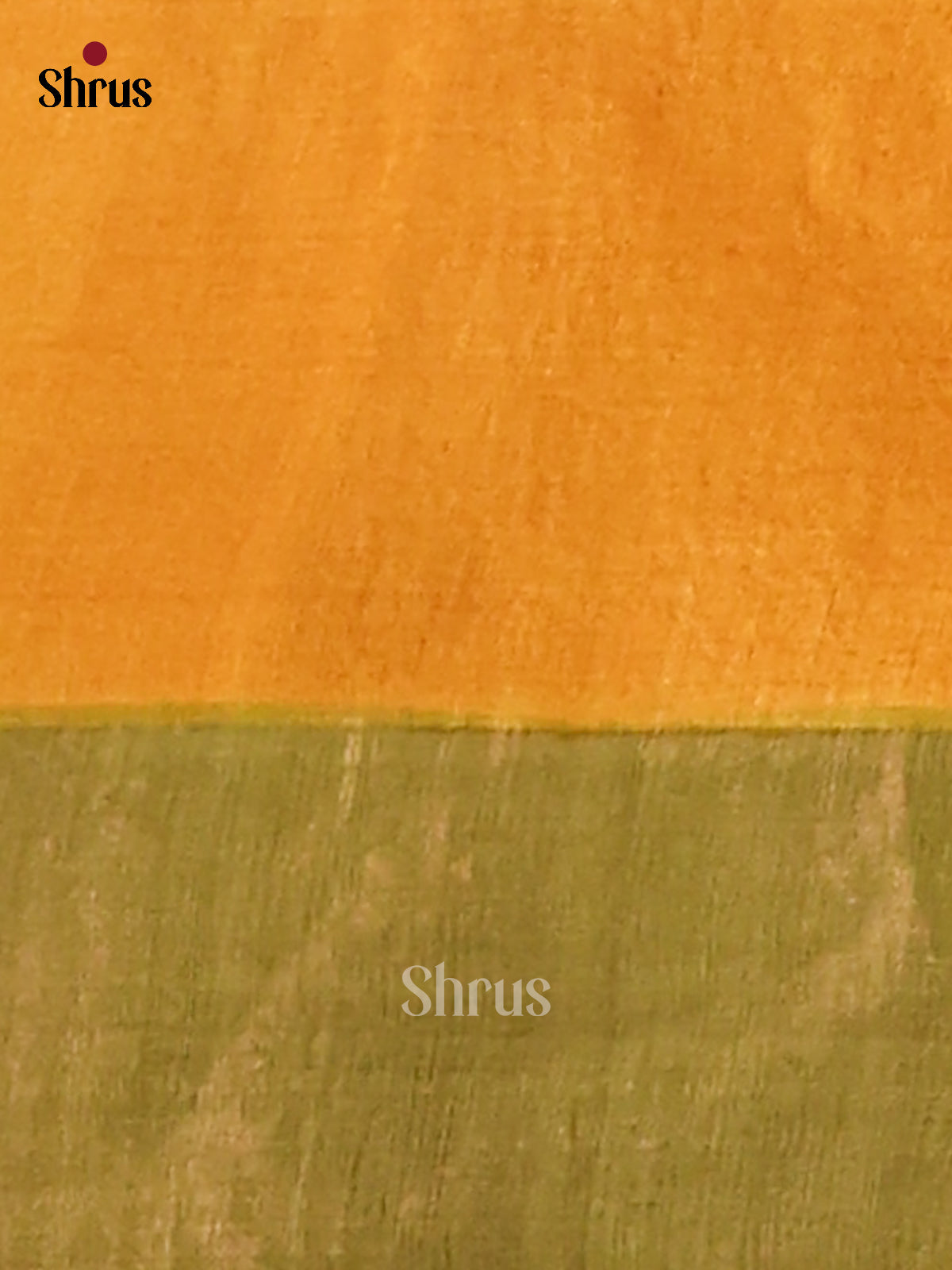 Green & Mustard - Tussar Saree-2