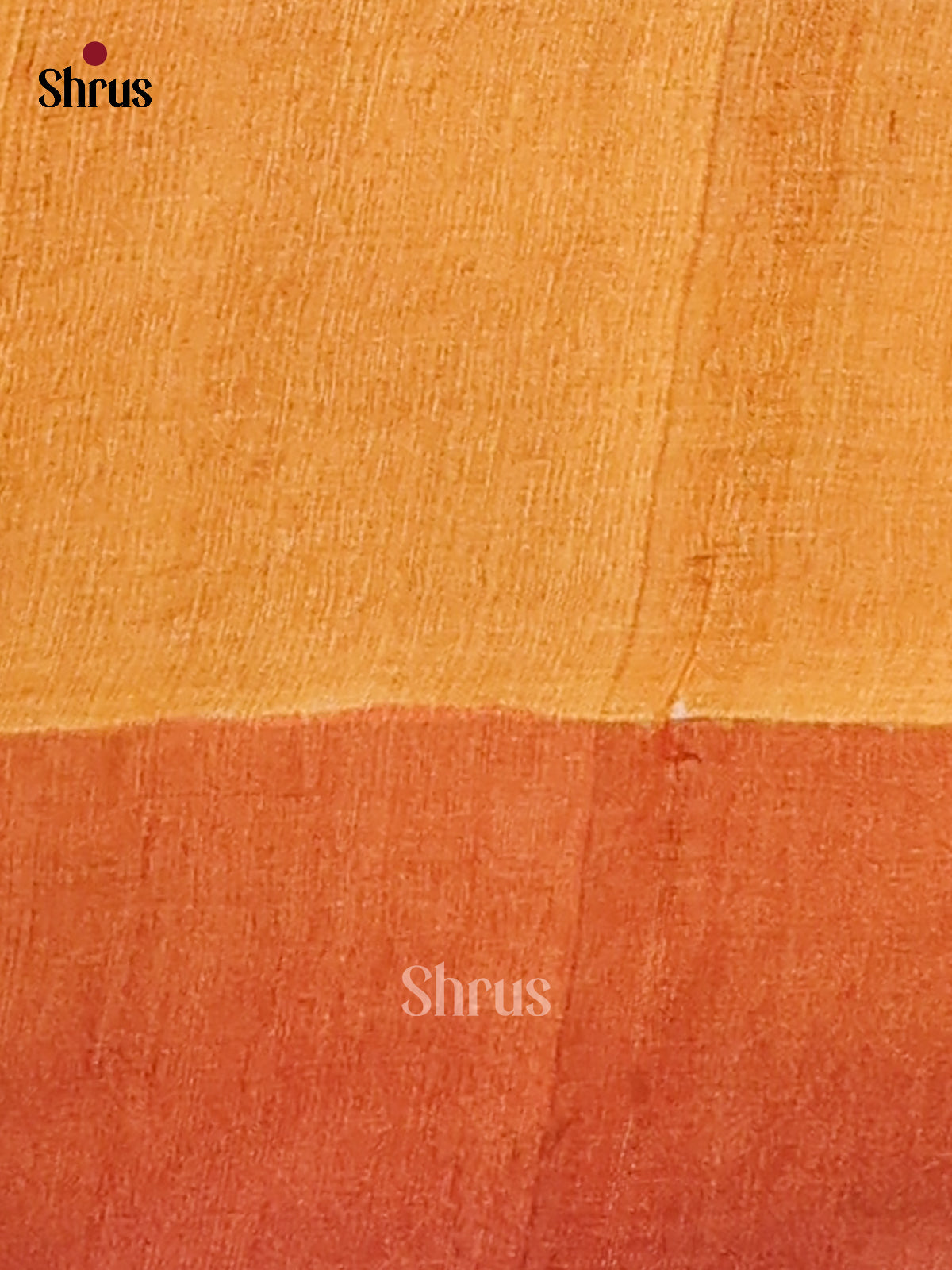 Brown & Mustard - Tussar Saree-2