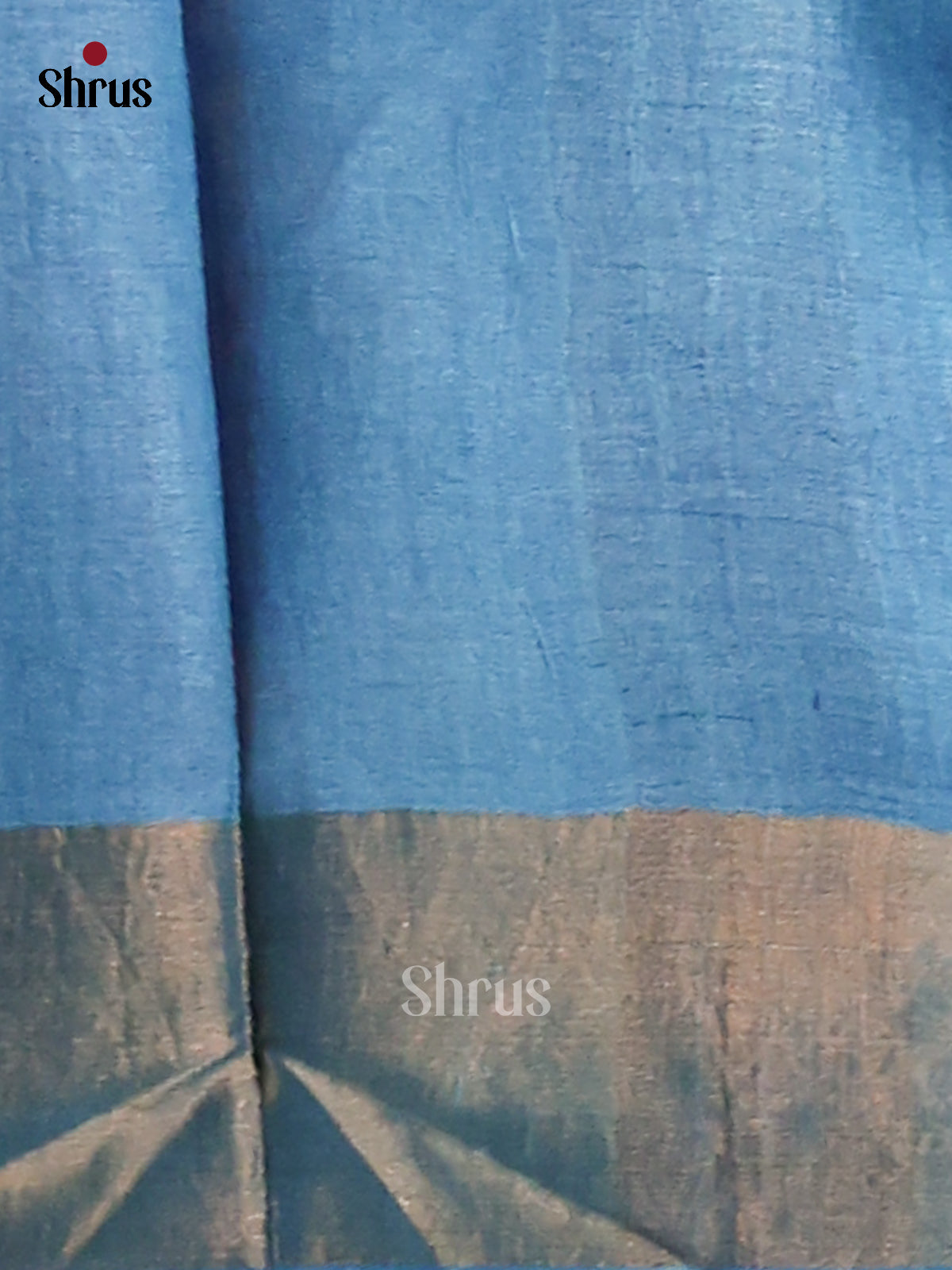 Blue(Single Tone) - Tussar Saree - Shop on Shrus.com