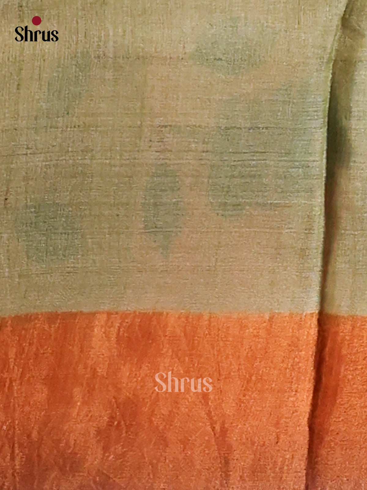 Blue & Grey Green - Tussar Saree-1
