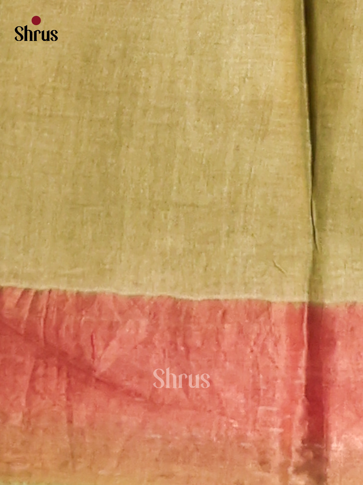 Green & Yellow - Tussar Saree - Shop on Shrus.com