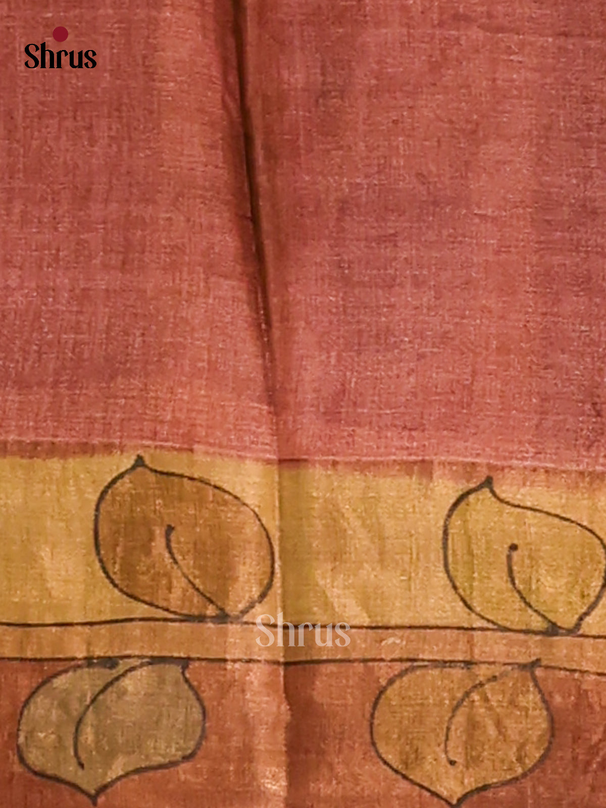 Brown & Cream- Tussar Saree - Shop on Shrus.com
