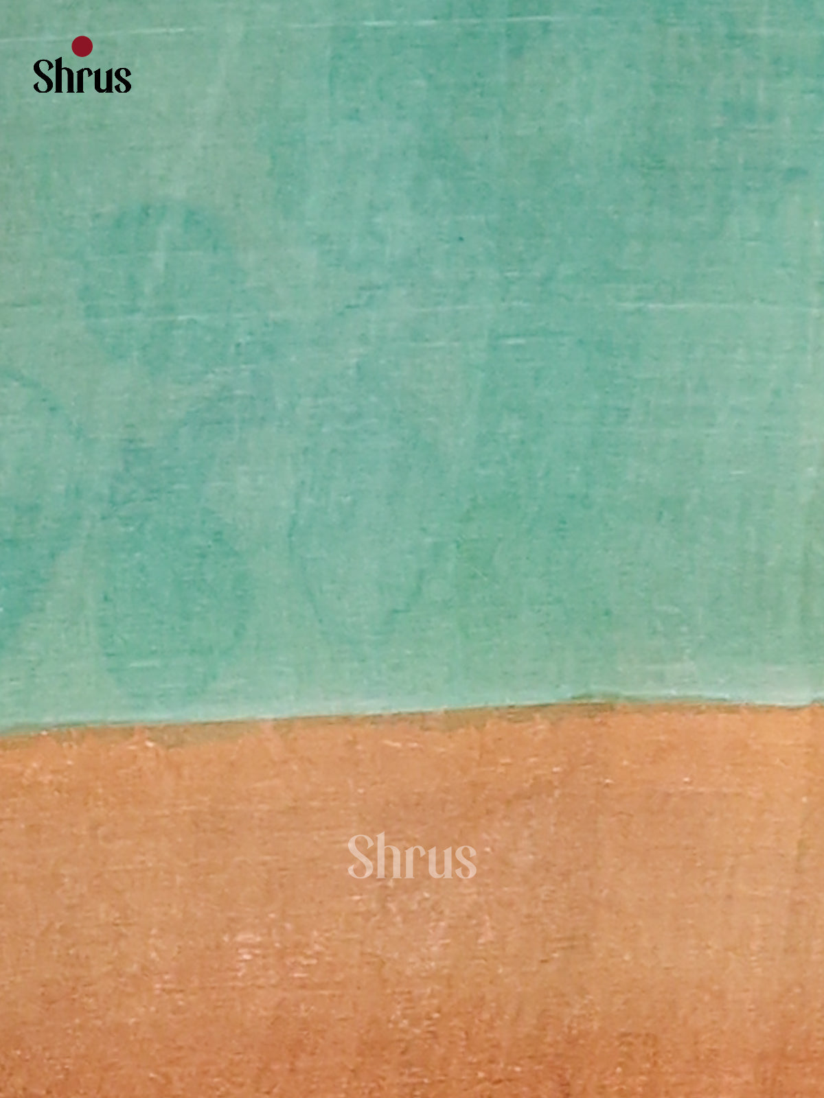 Teal & Peach- Tussar Saree - Shop on Shrus.com