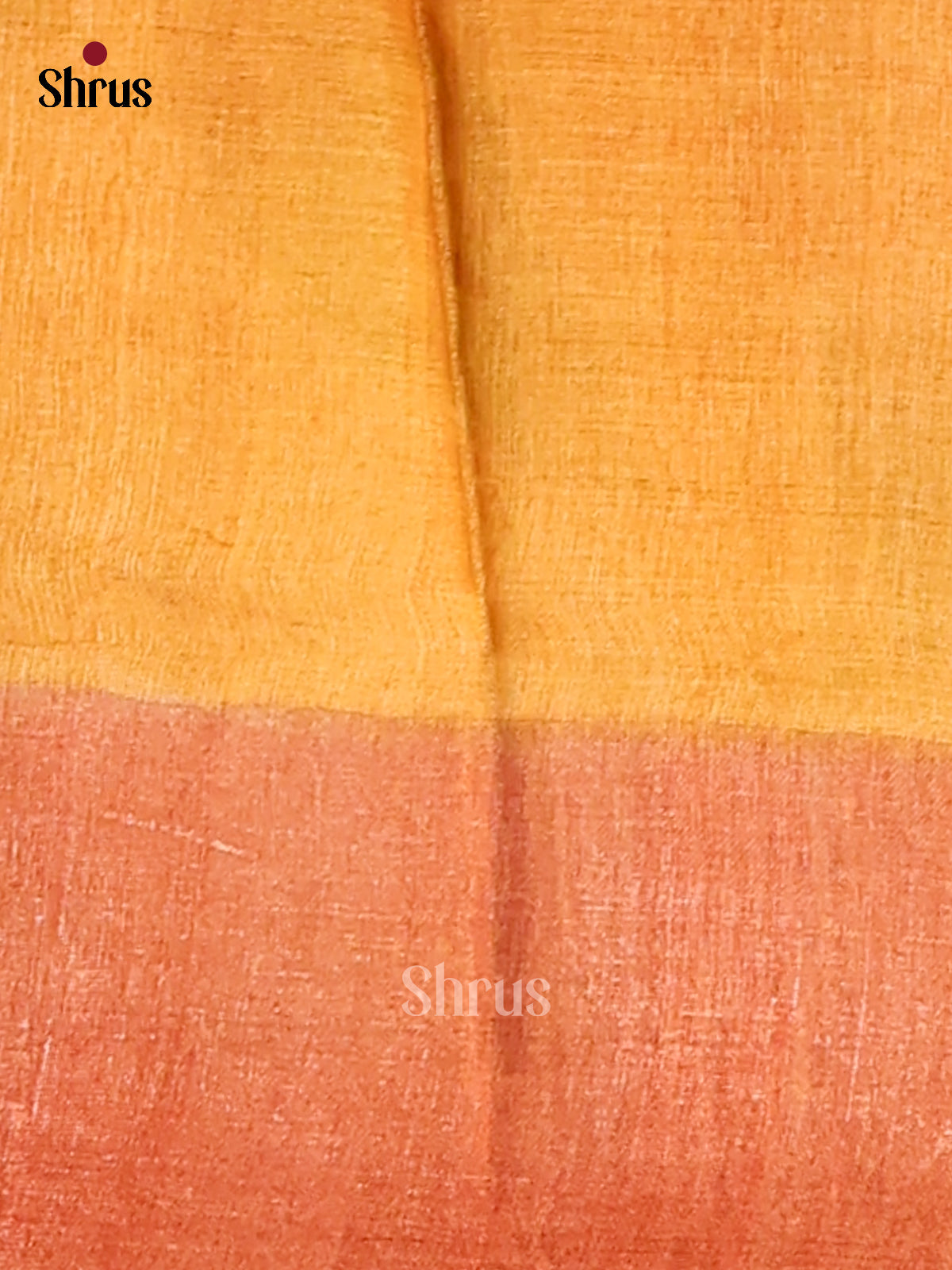 Blue & Mustard - Tussar Saree - Shop on Shrus.com