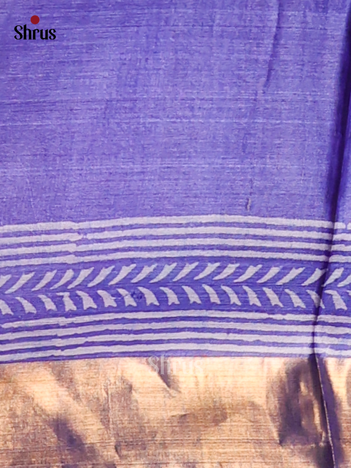 Orange & Blue- Tussar Saree - Shop on Shrus.com