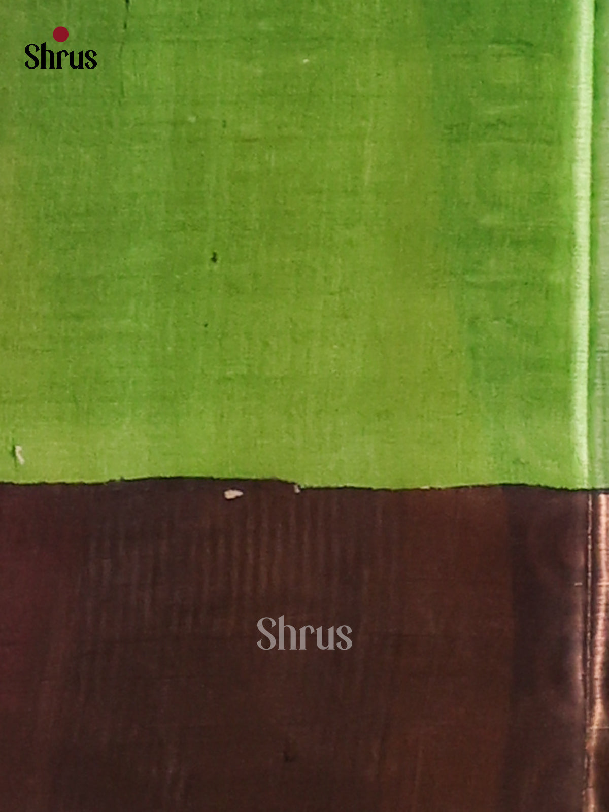 Cream & Light Green- Tussar Saree - Shop on Shrus.com