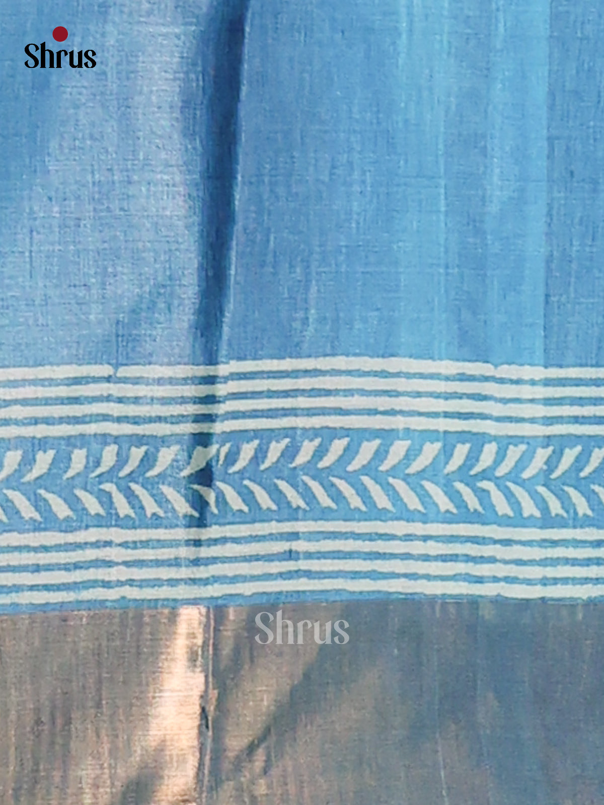 Pink & Blue - Tussar Saree - Shop on Shrus.com
