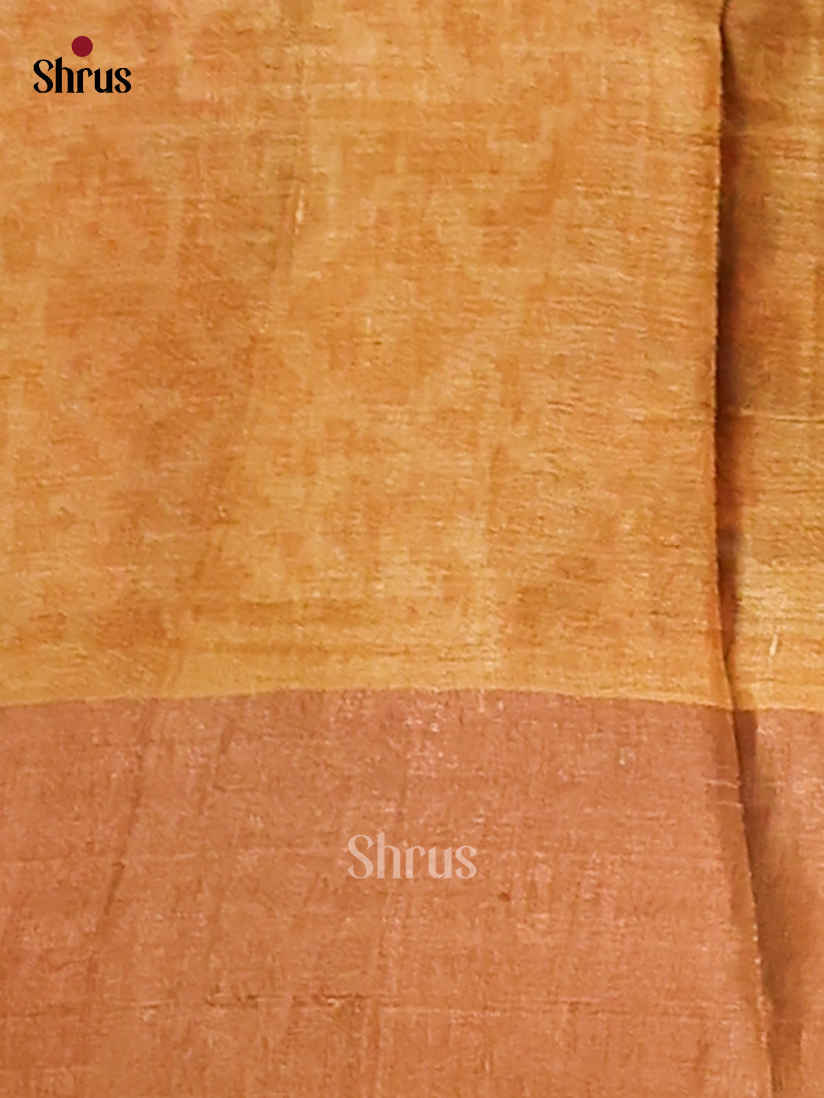 Blue & Mustard - Tussar Saree - Shop on Shrus.com