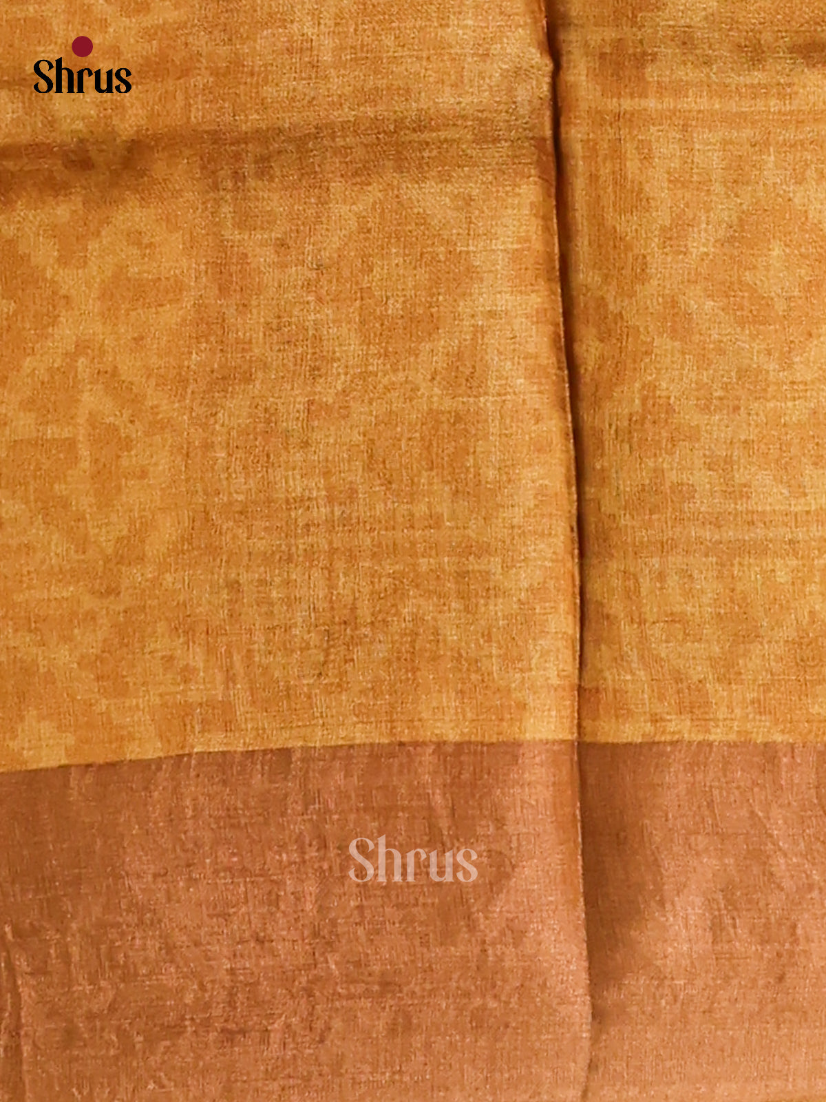 Blue & Mustard - Tussar Saree - Shop on Shrus.com