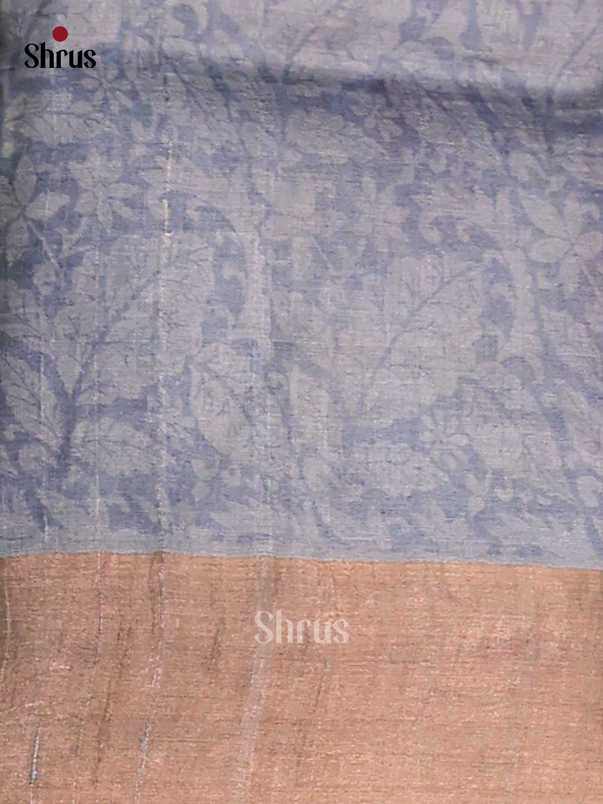 Brown & Grey - Tussar Saree - Shop on Shrus.com