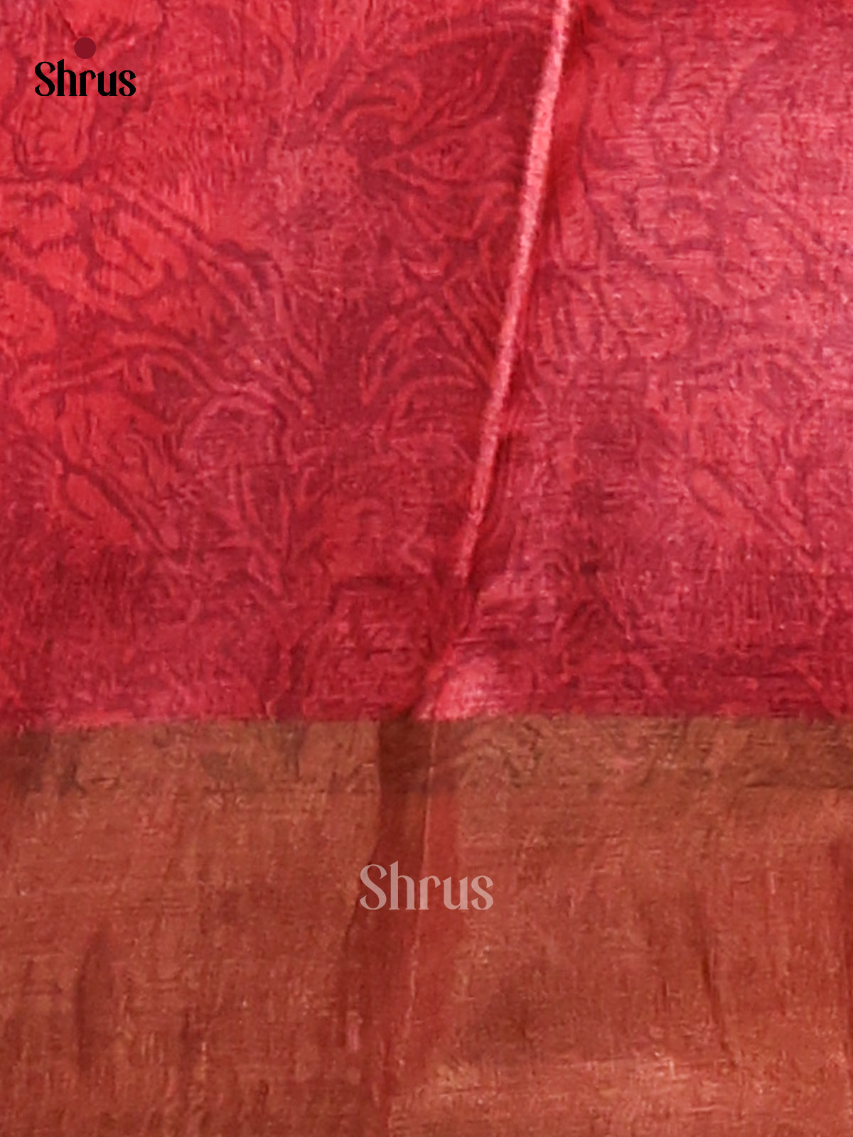 Black & Red- Tussar Saree - Shop on Shrus.com