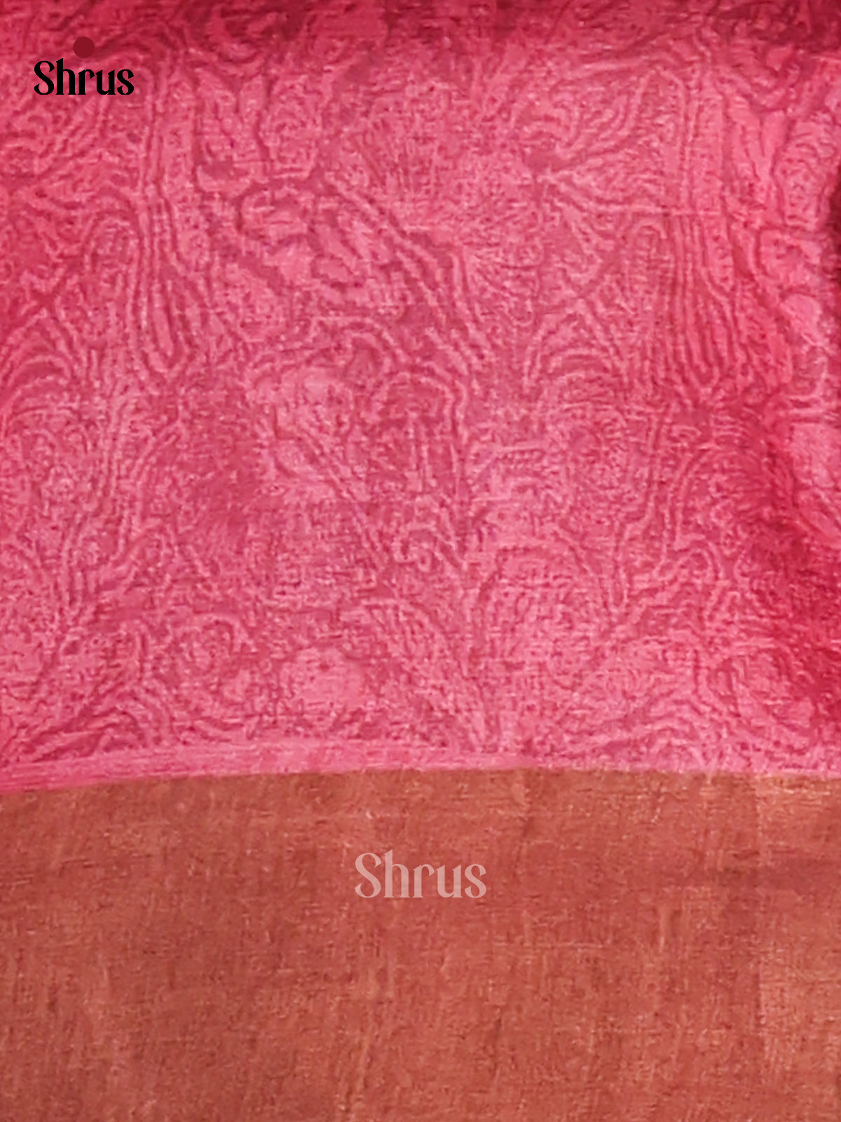 Greenish Grey & Pink - Tussar Saree-1