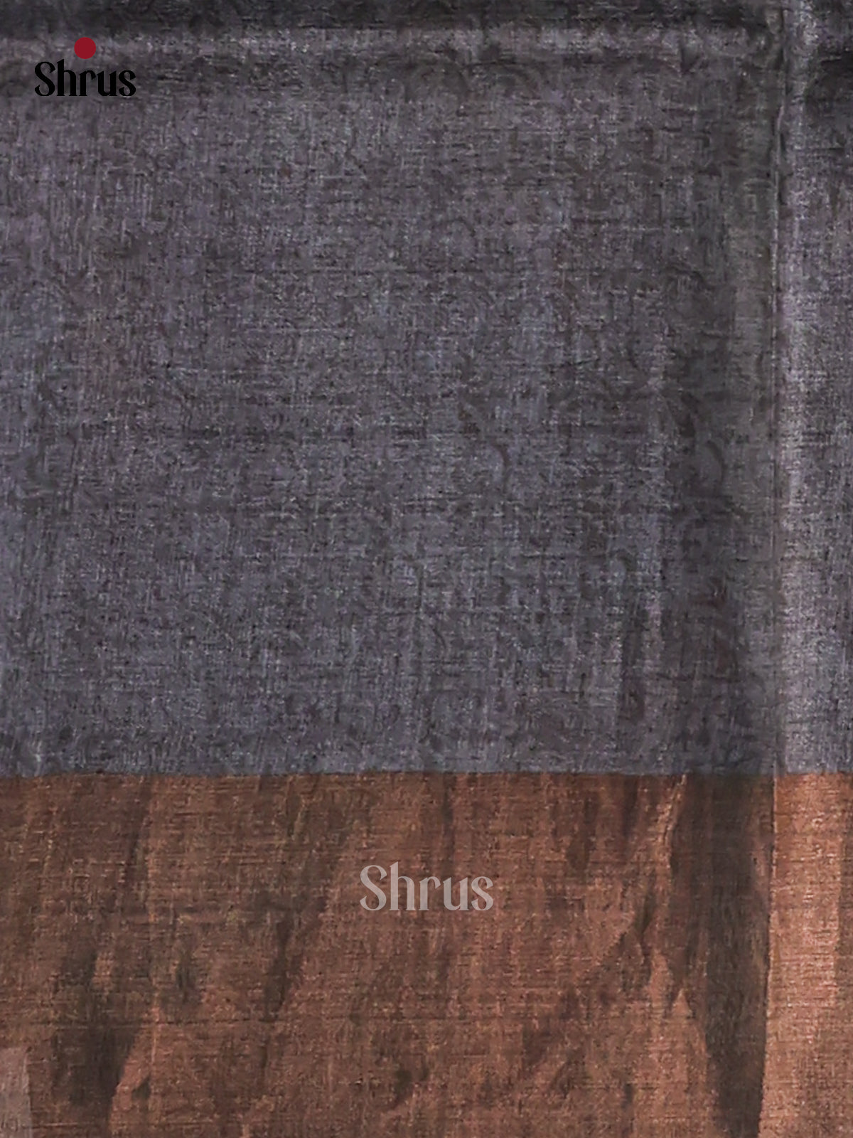 Grey & Brown - Tussar Saree-1