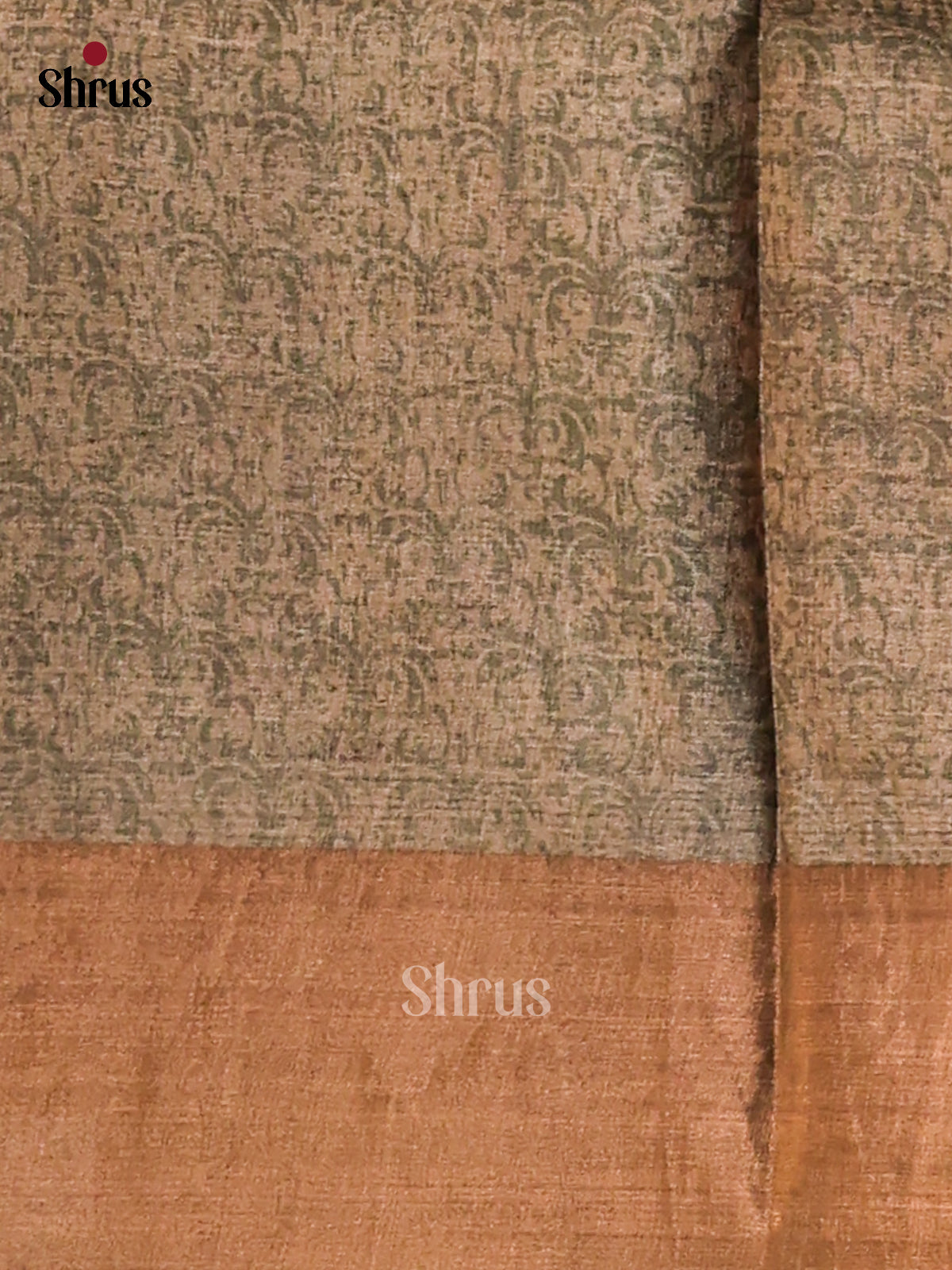 Brown & Grey - Tussar Saree - Shop on Shrus.com
