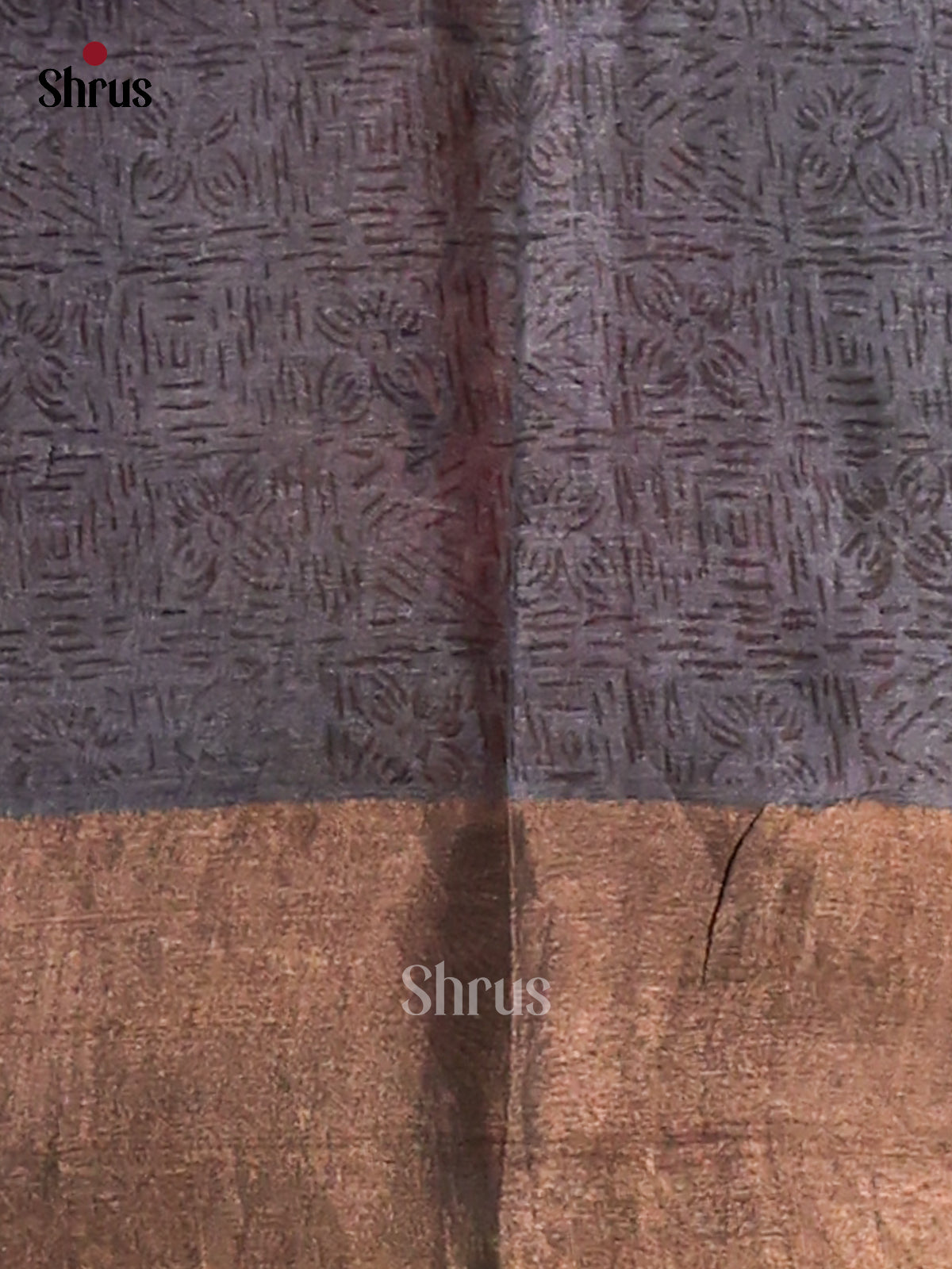 Beige & Grey - Tussar Saree - Shop on Shrus.com